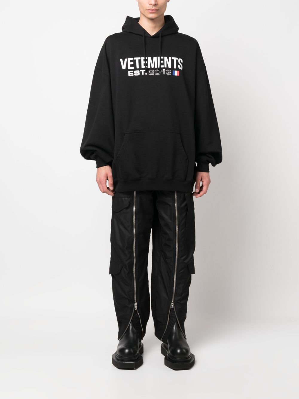 Vetements Men's Logo Cotton Hoodie