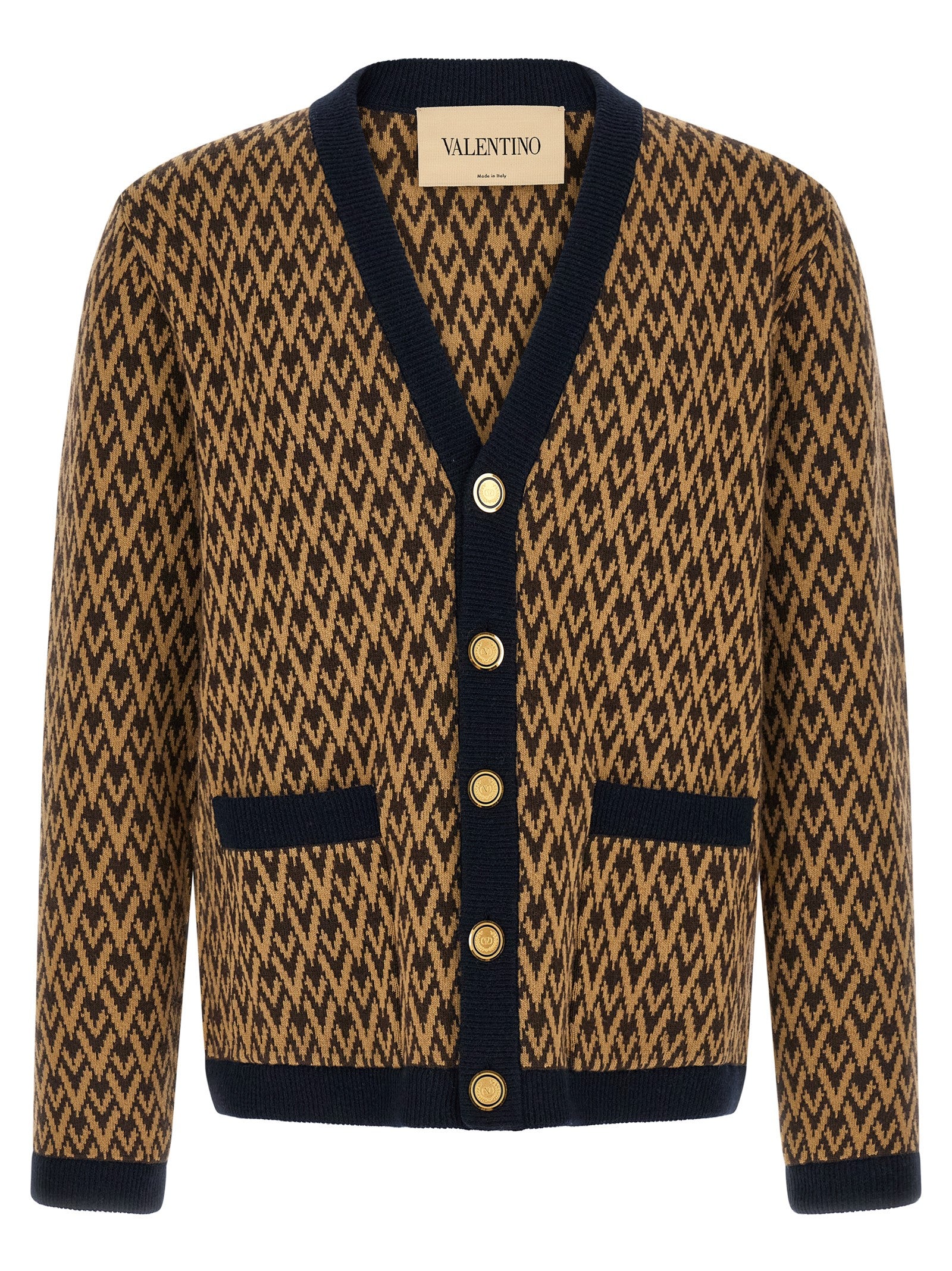Valentino Garavani Multicolor Cashmere Men's Cardigan