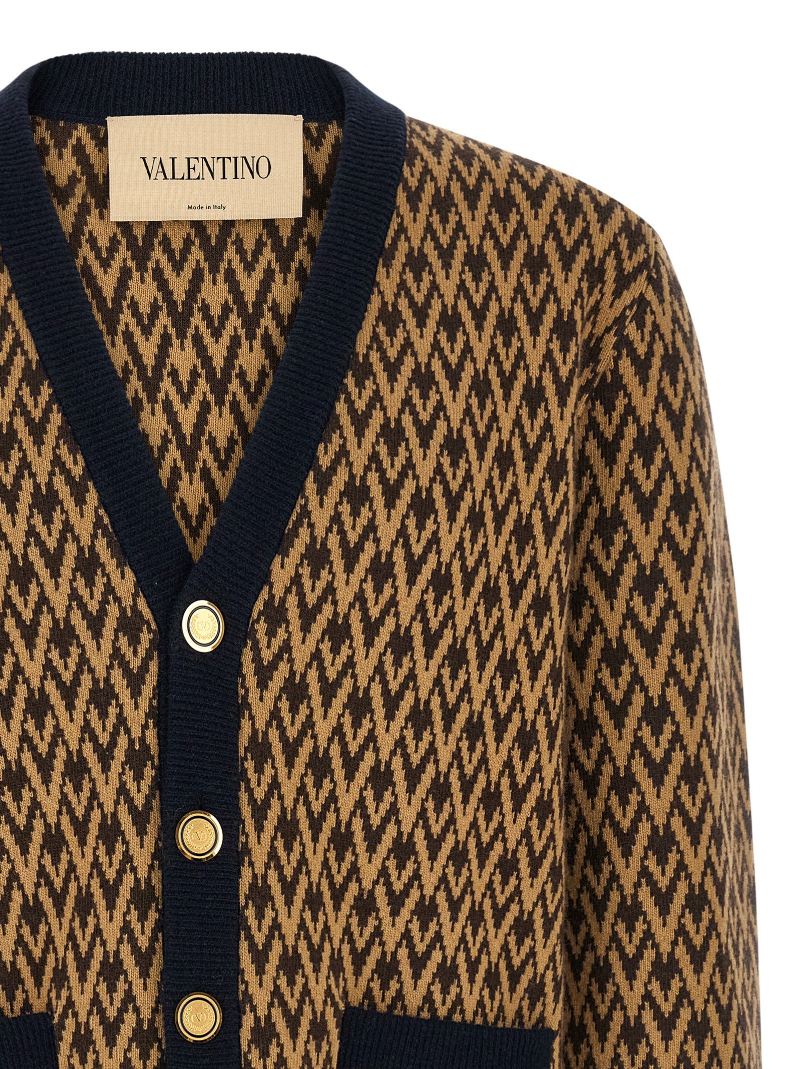 Valentino Garavani Multicolor Cashmere Men's Cardigan