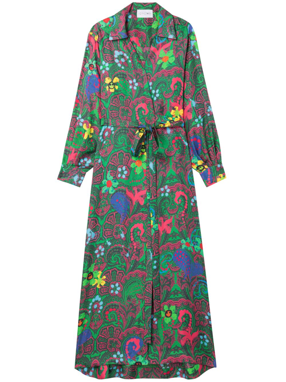 Az Factory Pre Women's Paisley Print Long Wrap Dress
