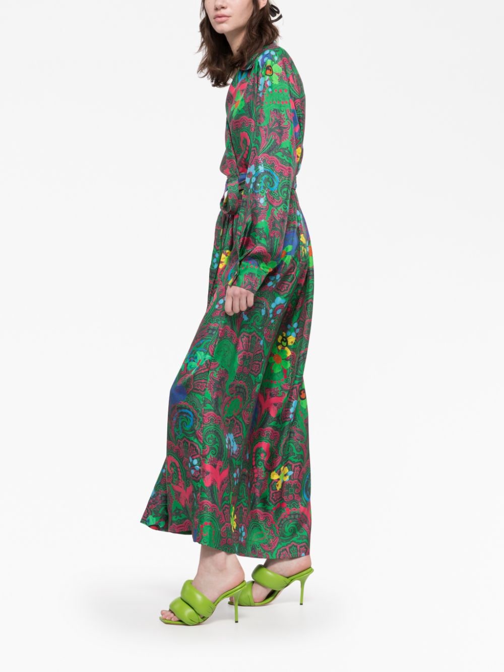 Az Factory Pre Women's Paisley Print Long Wrap Dress