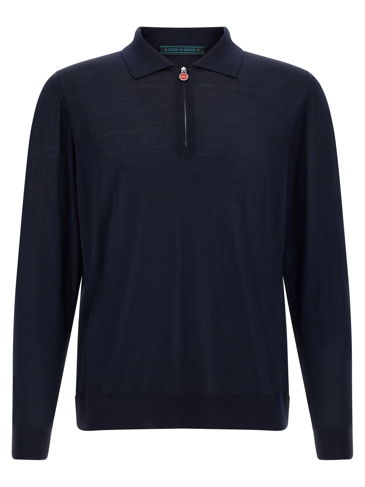 Kiton Blue Wool Polo Men's Shirt