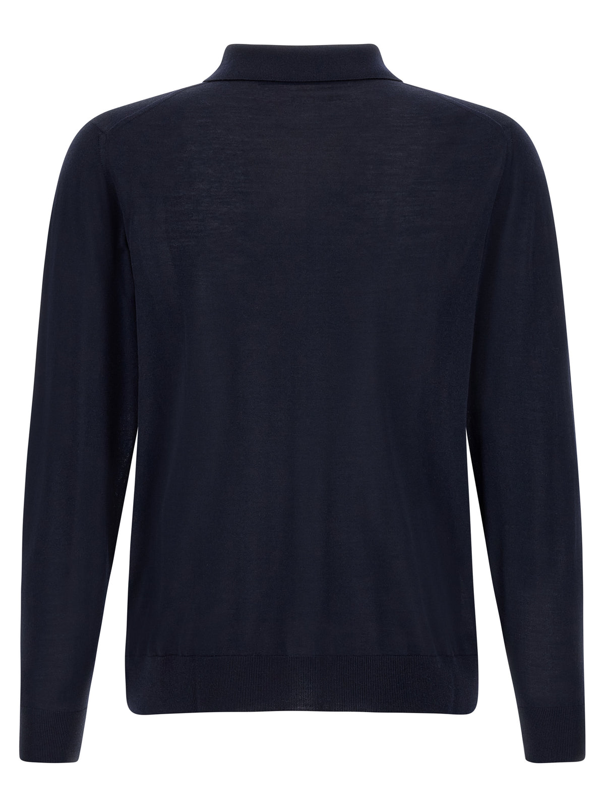Kiton Blue Wool Polo Men's Shirt
