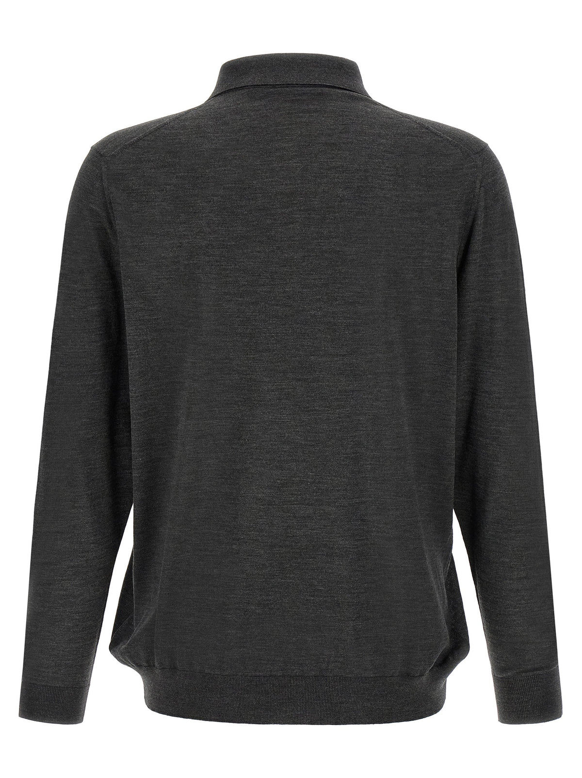 Kiton Gray Wool Polo Men's Shirt