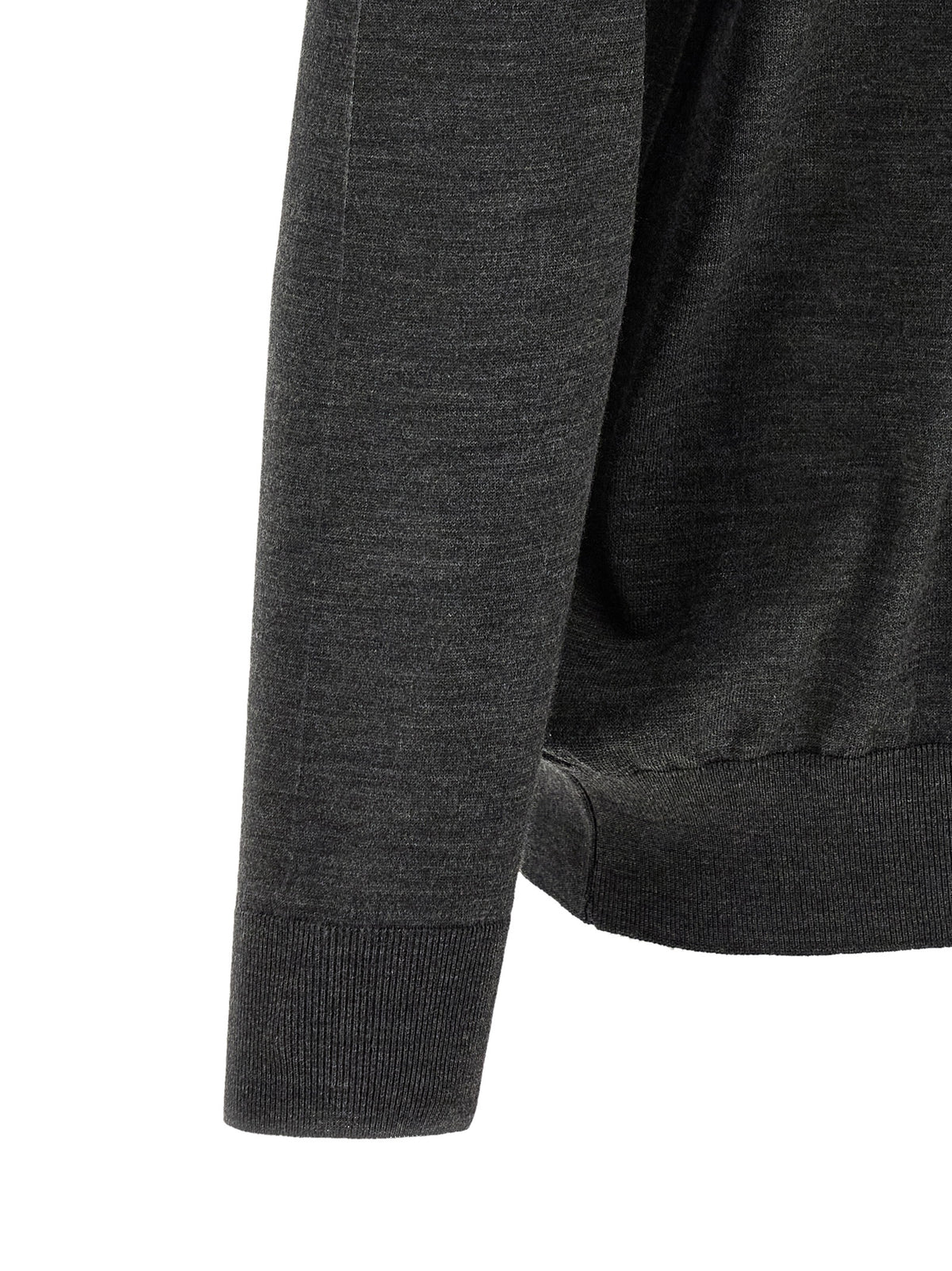 Kiton Gray Wool Polo Men's Shirt