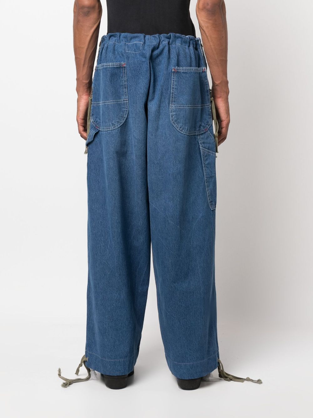 Greg Lauren Men's Wide Leg Denim Jeans