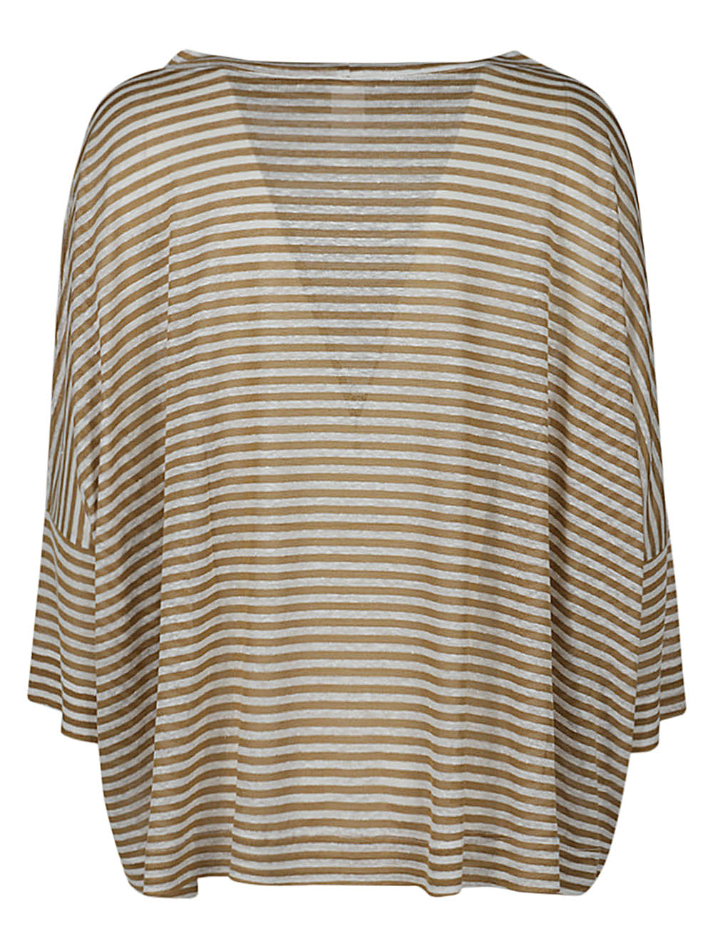 C-Zero Shirt Women's Linen Striped Sweater