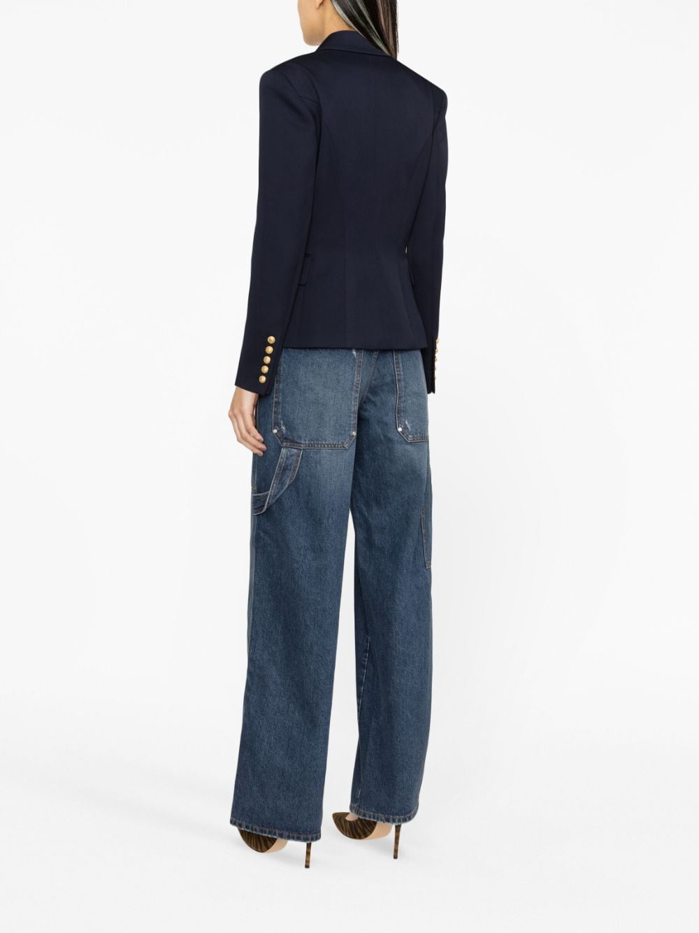 Balmain Women's Double-Breasted Wool Blazer