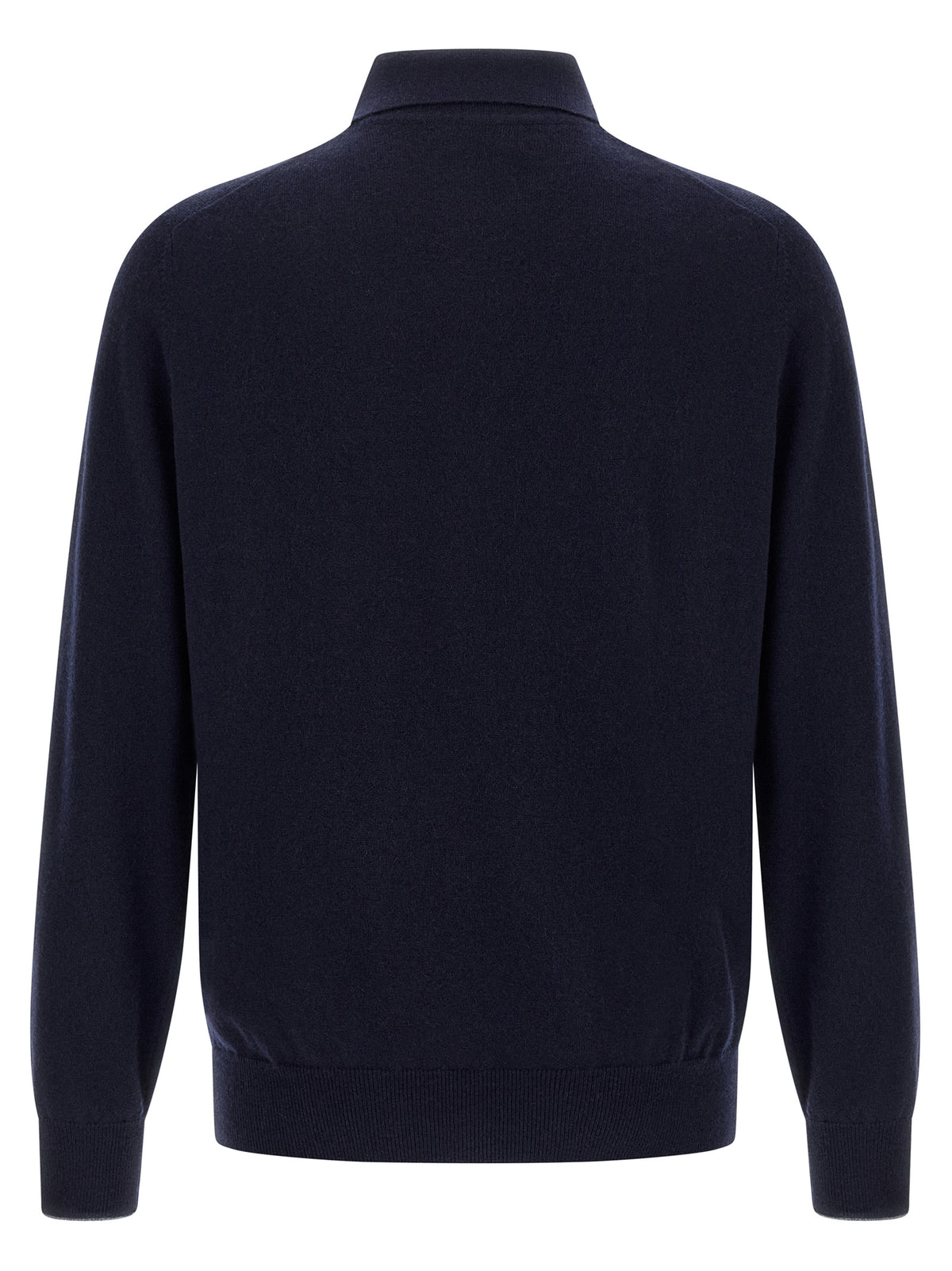 Brunello Cucinelli Blue Cashmere Polo Men's Shirt