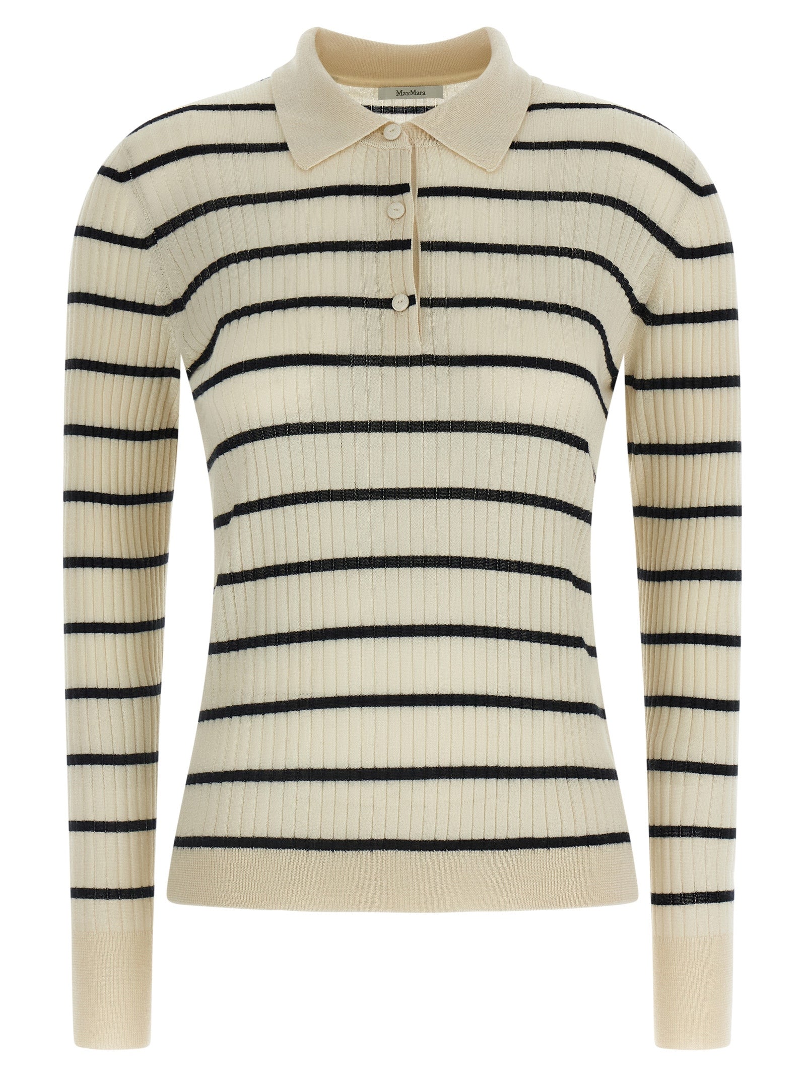 Max Mara Blue Cashmere Polo Women's Shirt
