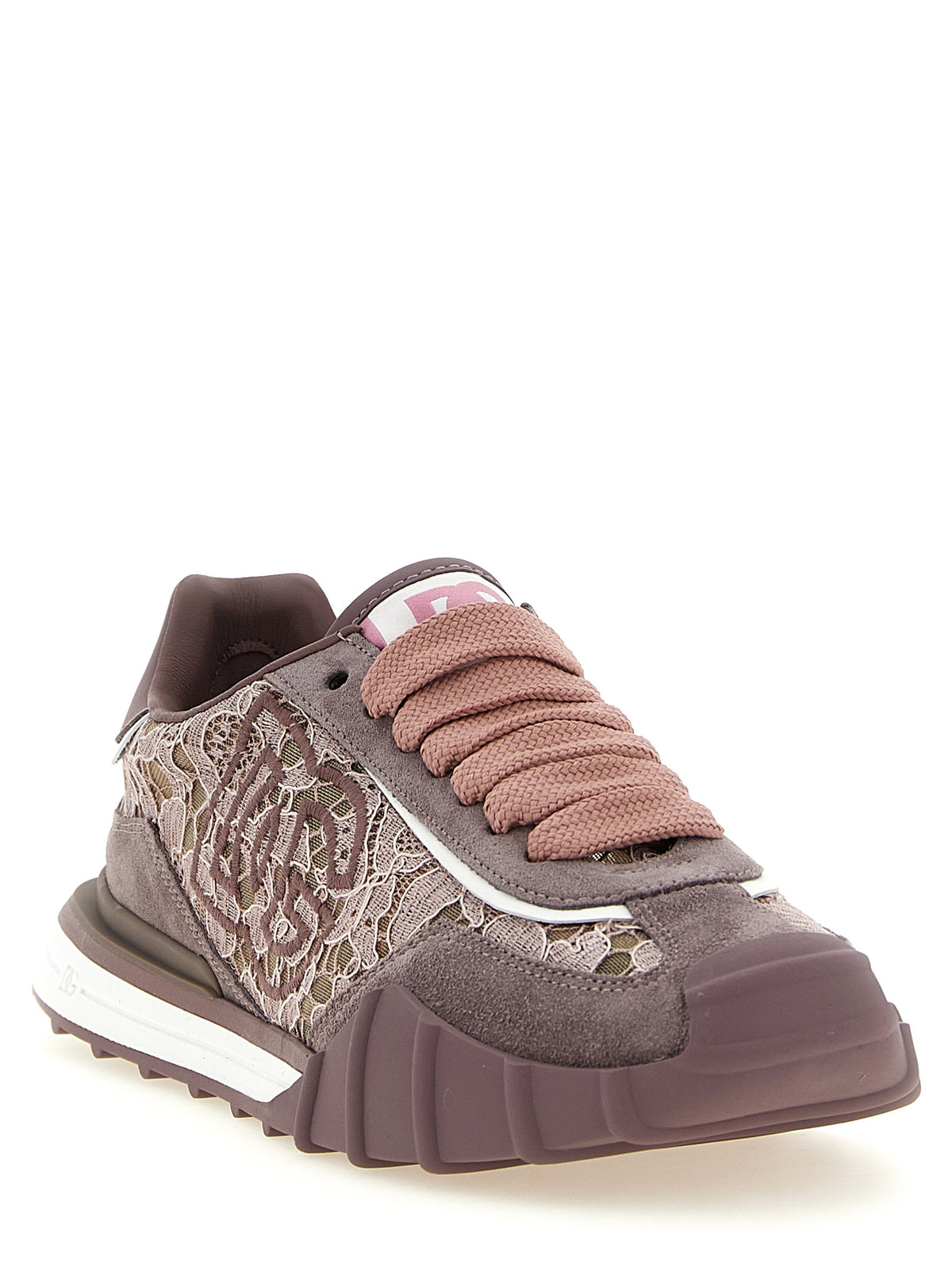 Dolce & Gabbana Purple Leather Athletic Women's Sneakers