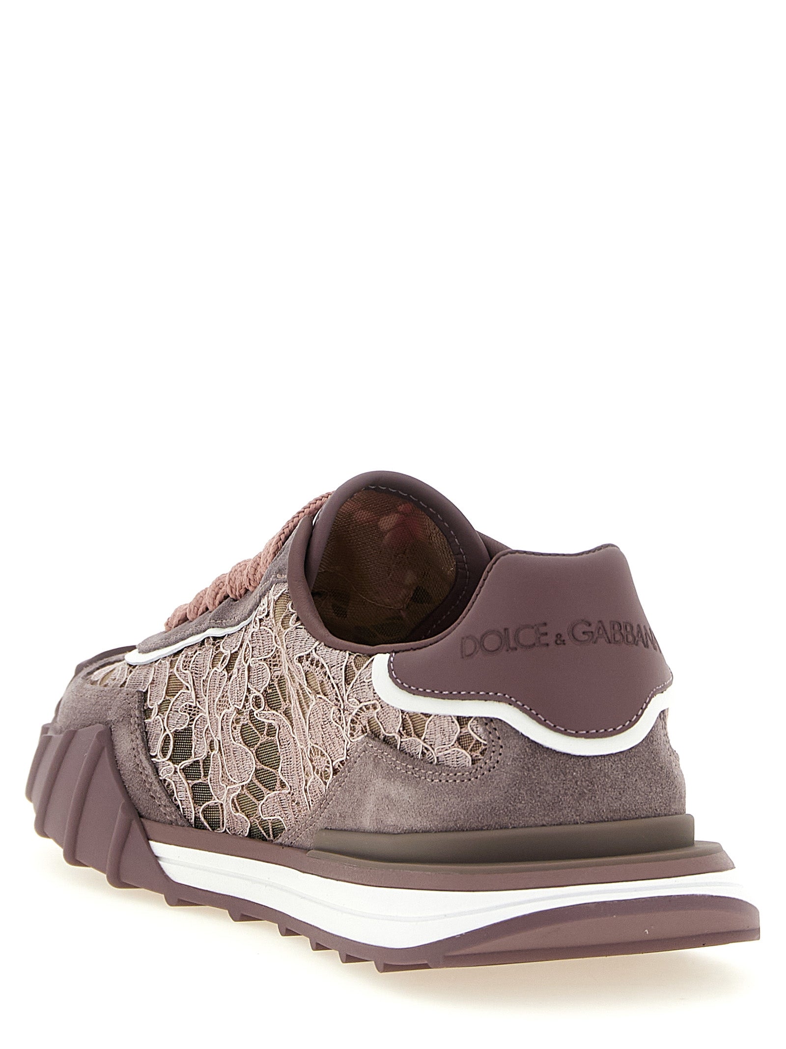 Dolce & Gabbana Purple Leather Athletic Women's Sneakers