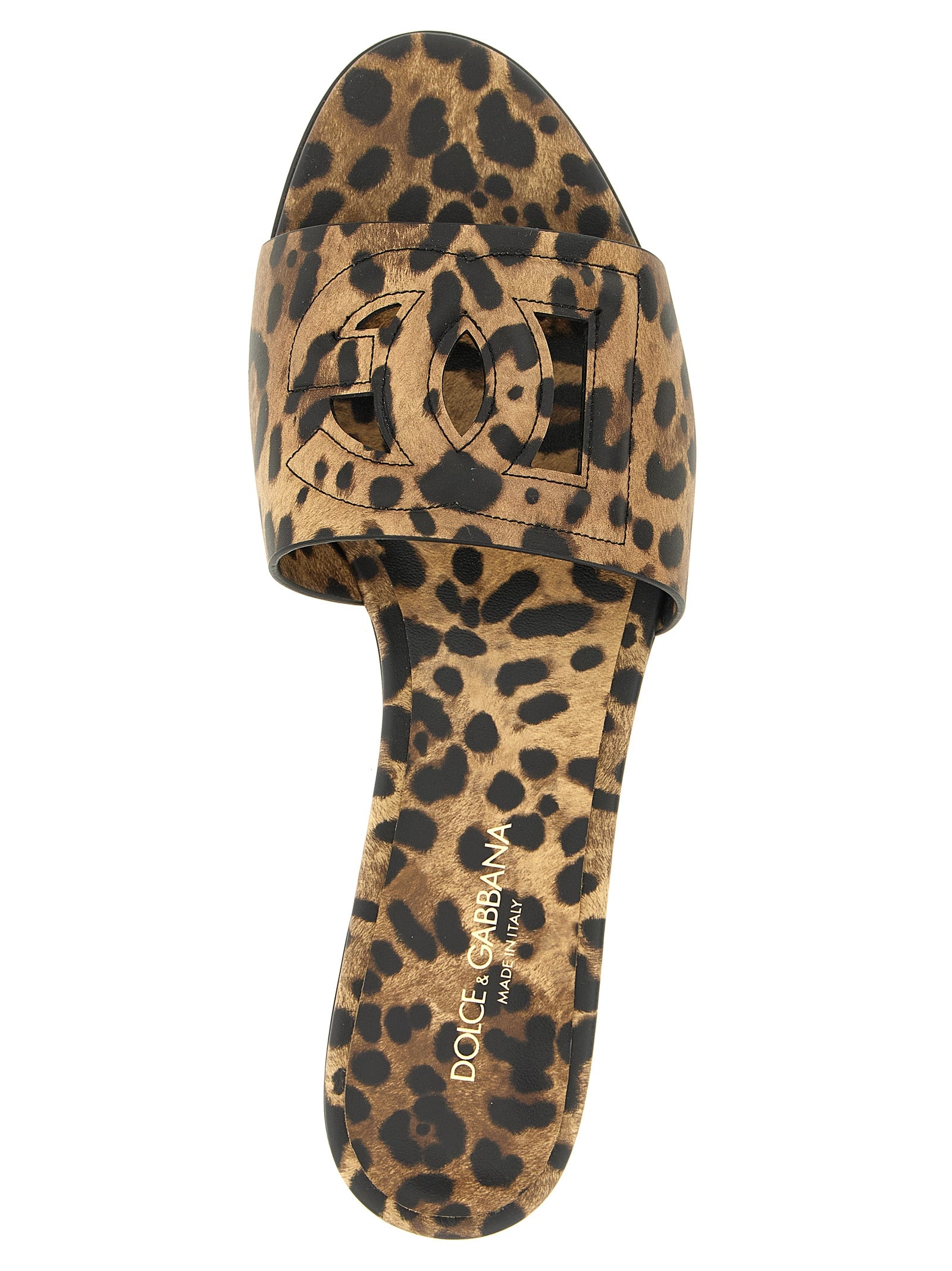 Dolce & Gabbana Brown Calfskin Women's Slides