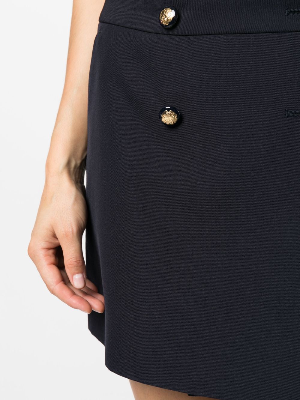 Alexander Mcqueen Women's Wool-Cotton Blend Mini Wrap Skirt