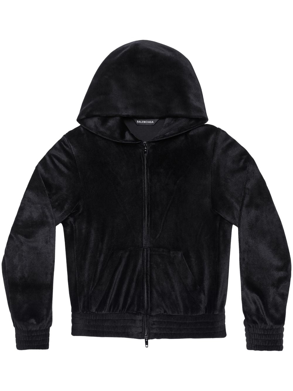 Balenciaga Women's Crystal Embellished Velvet Zip-Up Hoodie