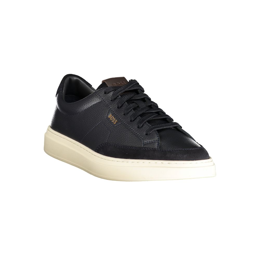 Hugo Boss Blue Leather Men's Men's Sneakers