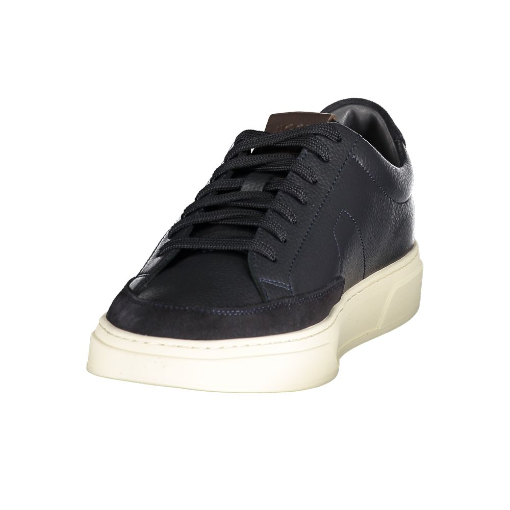 Hugo Boss Blue Leather Men's Men's Sneakers