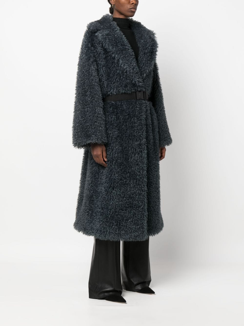 Ermanno Scervino Women's Belted Shearling Wool Coat