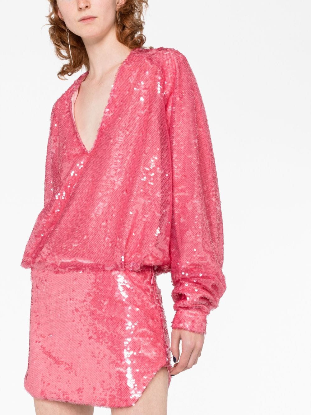 The Attico Women's Gael Sequined Mini Dress