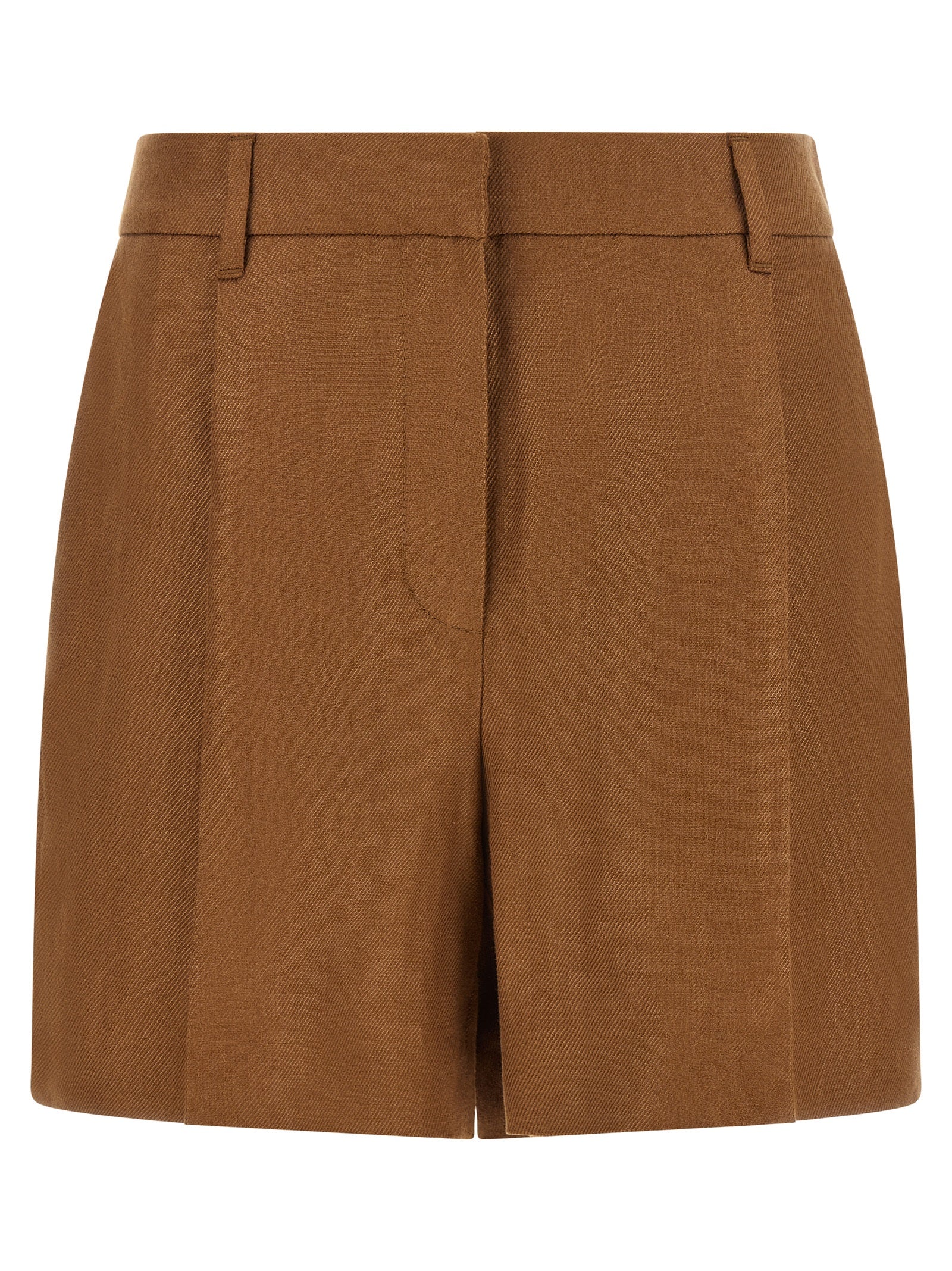 Brunello Cucinelli Brown Linen Bermuda Women's Shorts