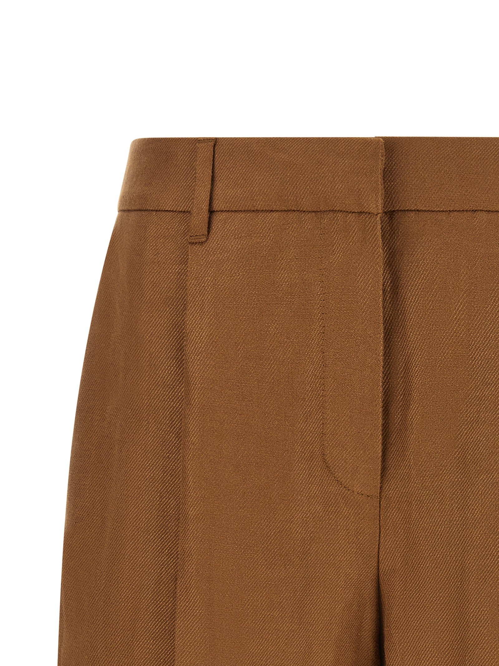 Brunello Cucinelli Brown Linen Bermuda Women's Shorts