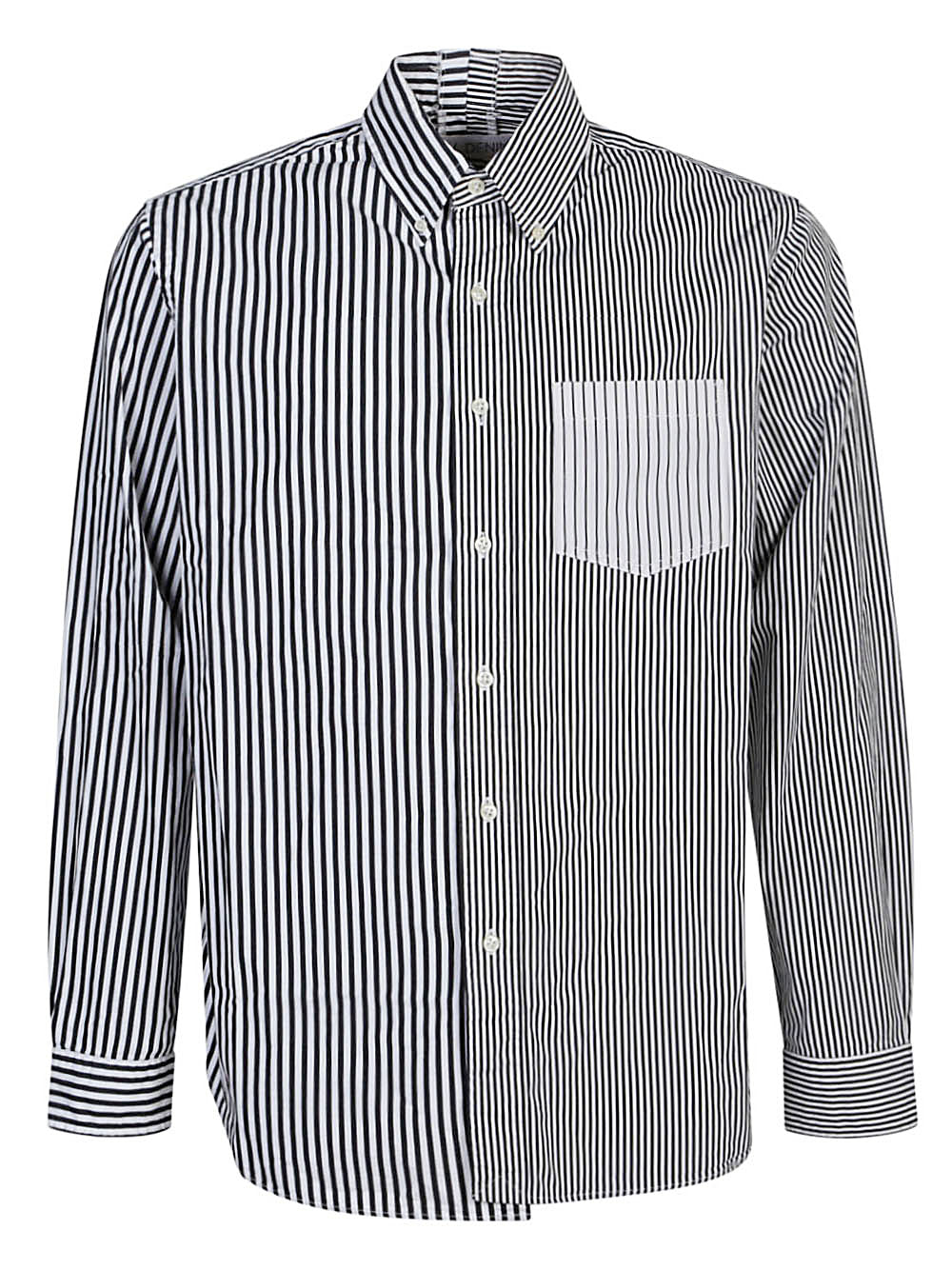 E.L.V. Denim Women's Contrast Striped Cotton Shirt
