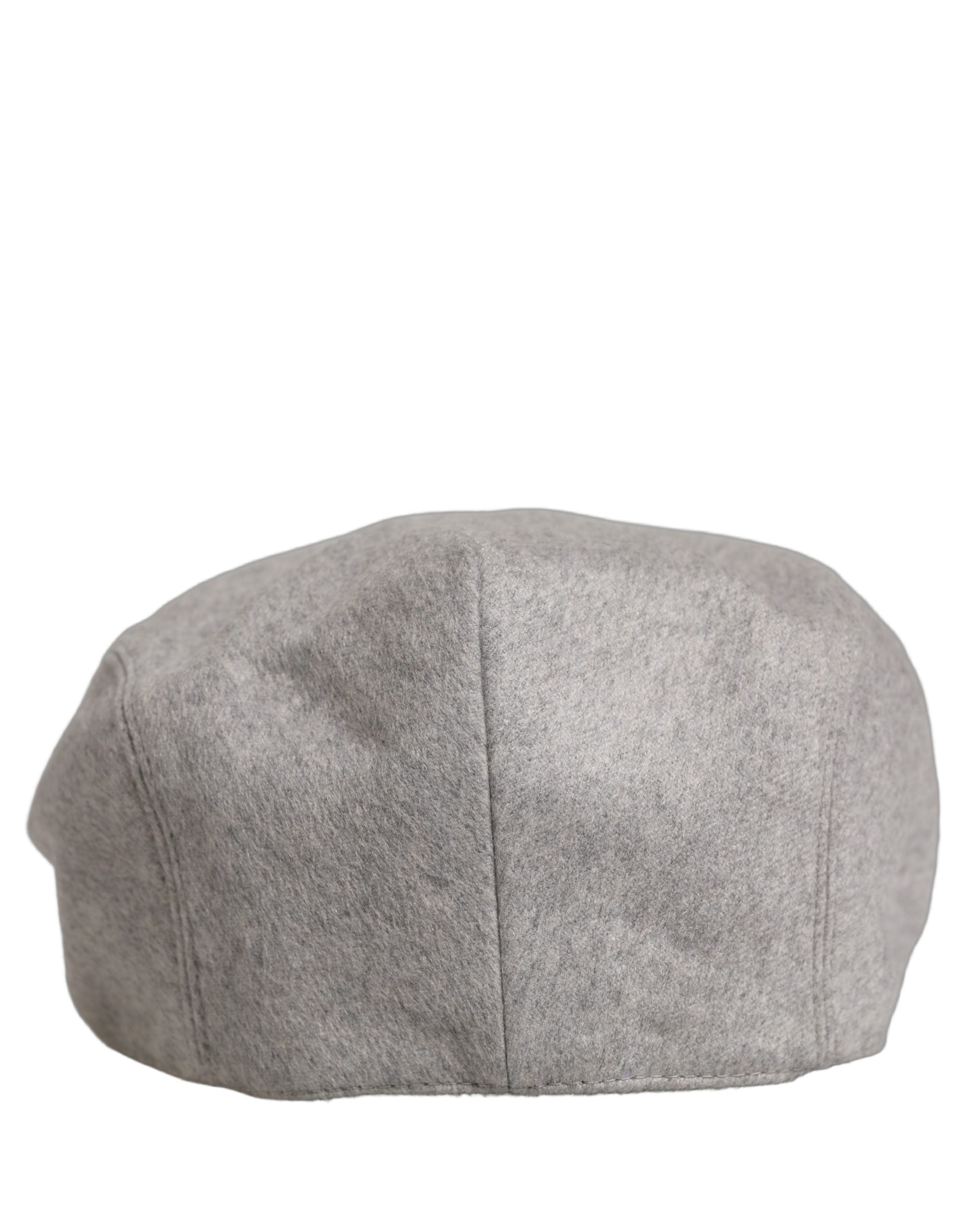 Dolce & Gabbana Men Light Grey Cashmere Newsboy Cabbie Cap Men's Hat