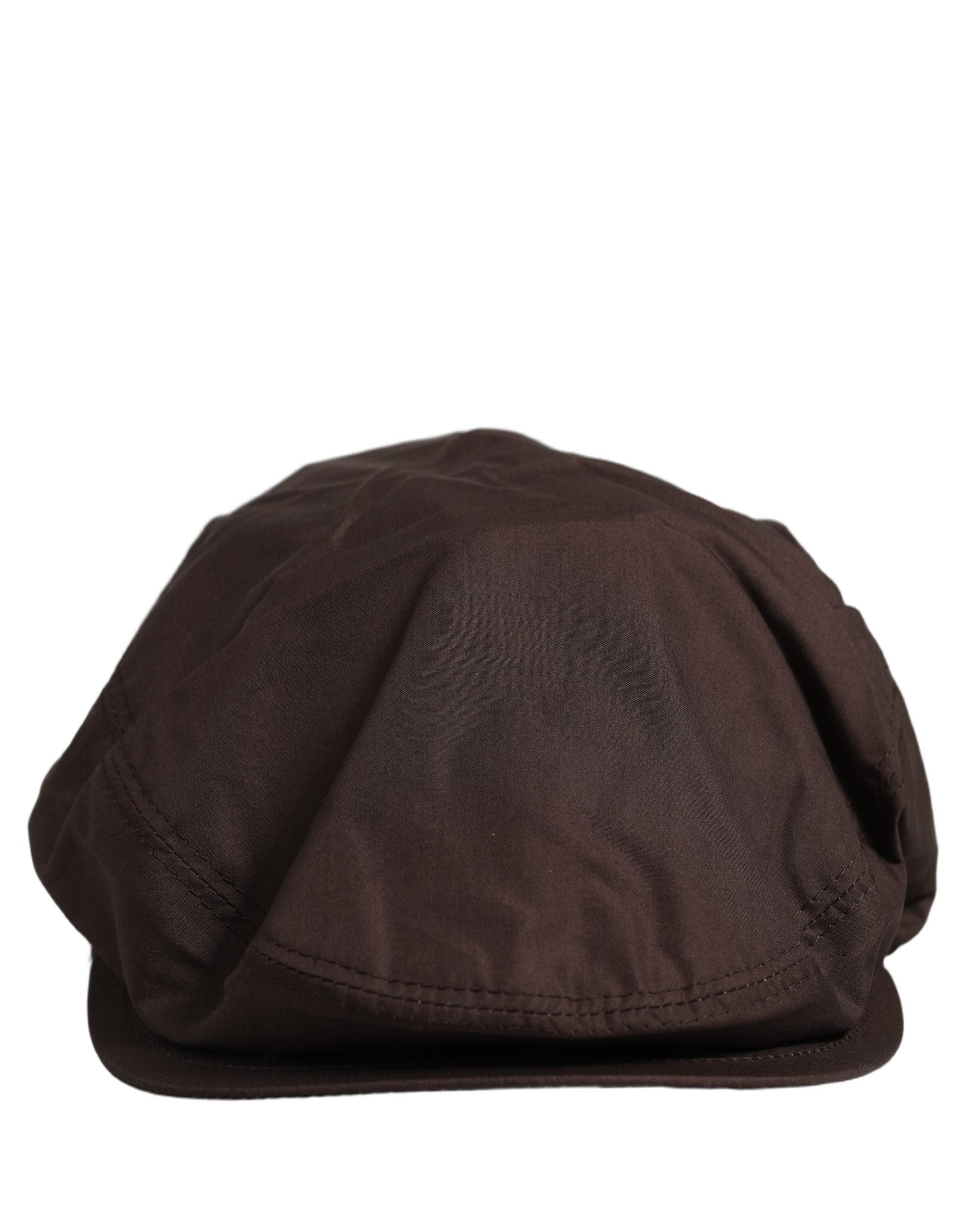 Dolce & Gabbana Men Brown Cotton Newsboy Capello Cabbie Men's Hat