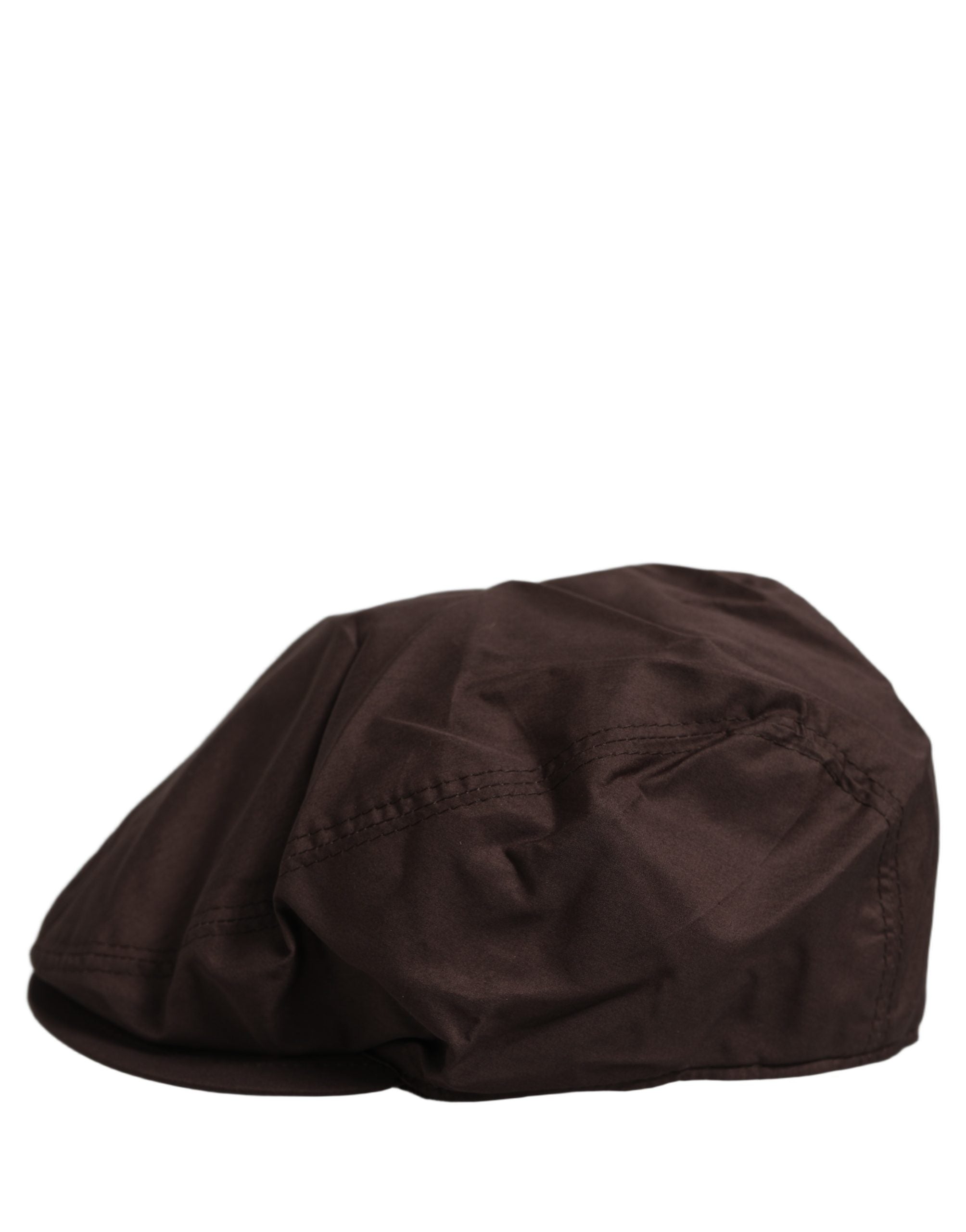Dolce & Gabbana Men Brown Cotton Newsboy Capello Cabbie Men's Hat
