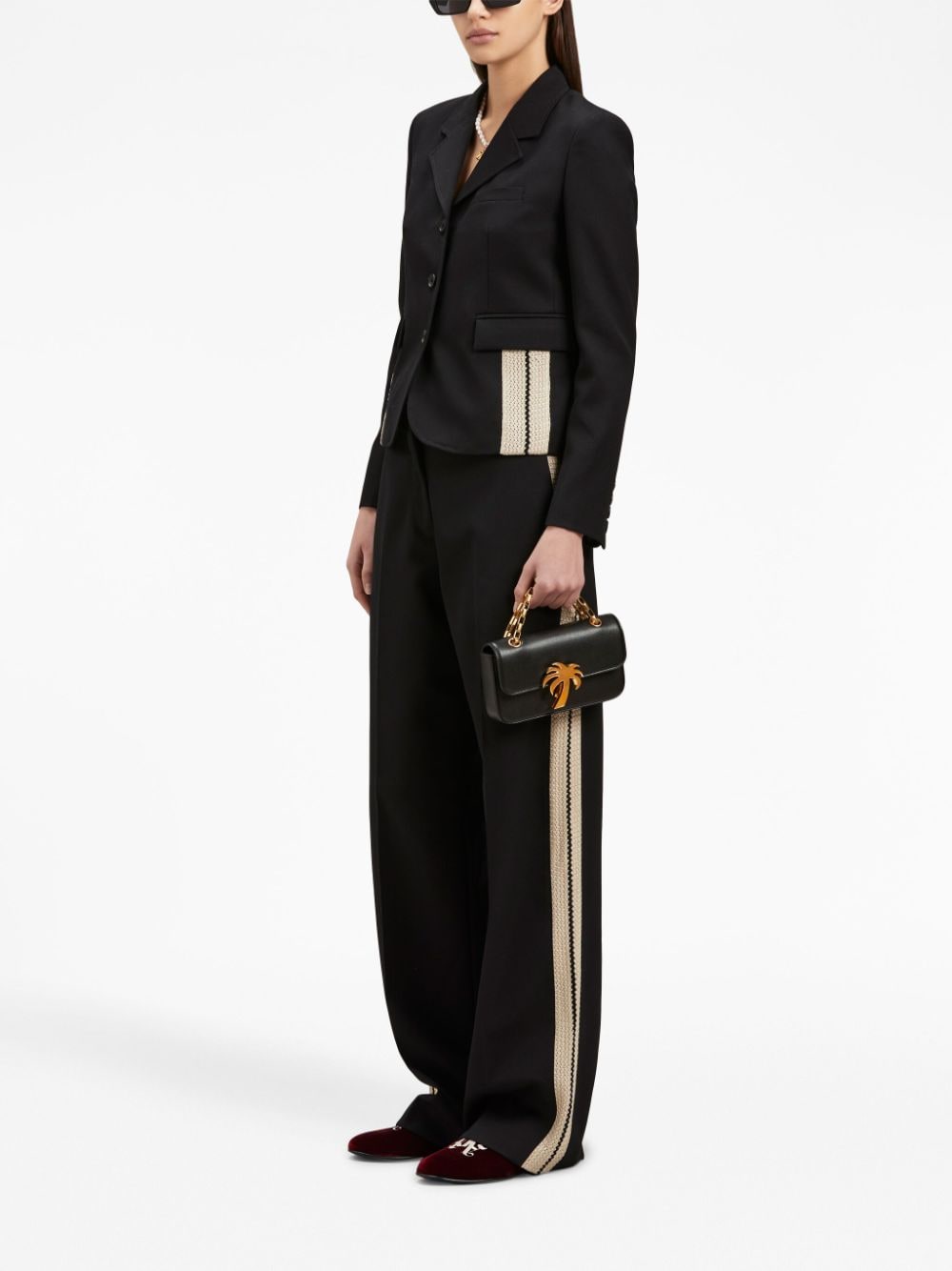 Palm Angels Women's Wool Blend Trousers