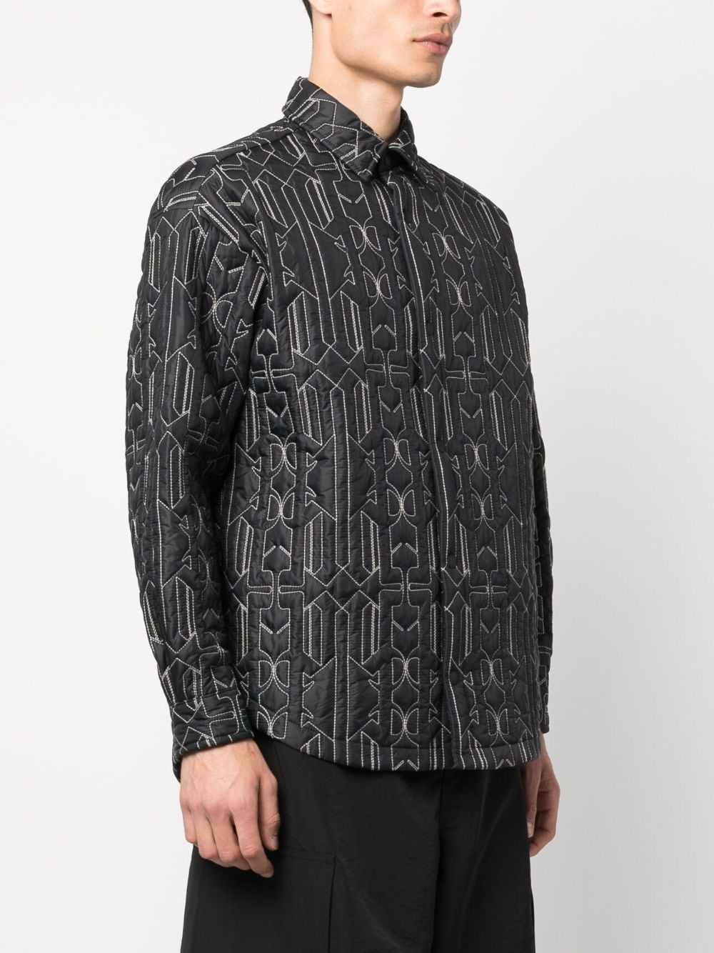 Palm Angels Men's Monogram Quilted Overshirt