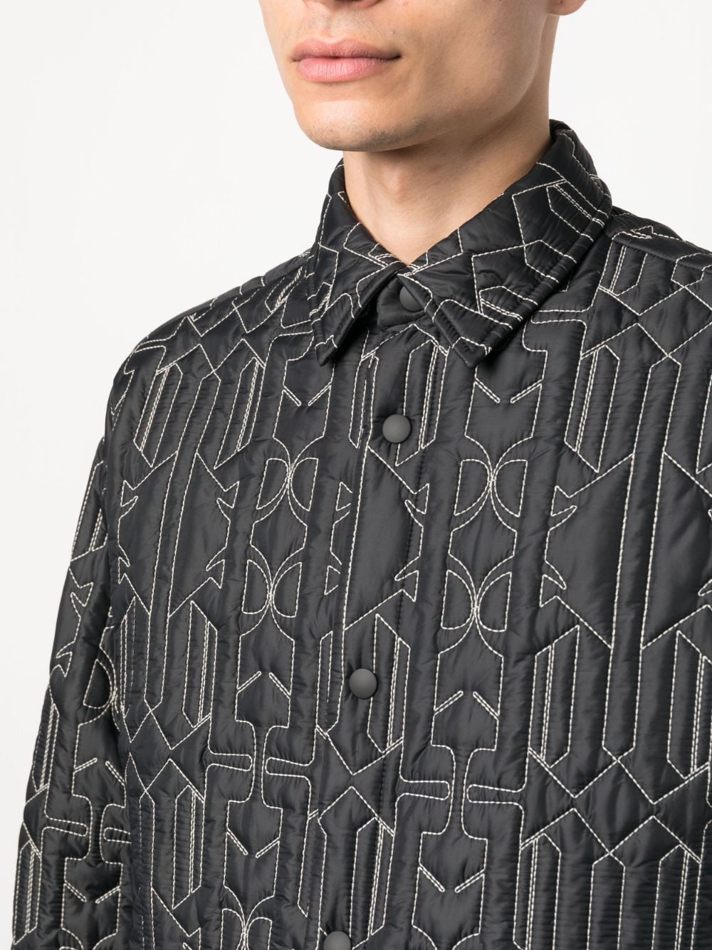 Palm Angels Men's Monogram Quilted Overshirt