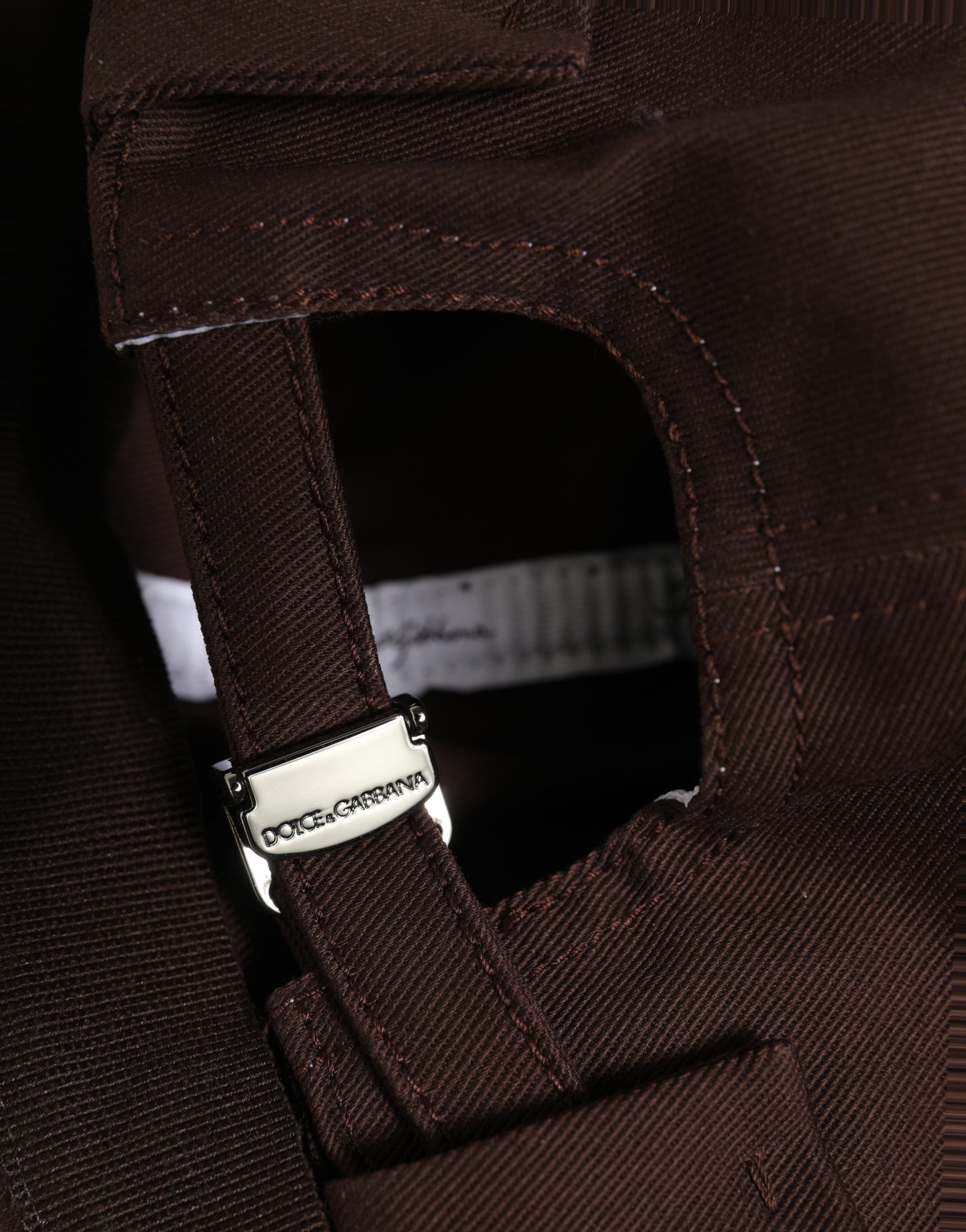 Dolce & Gabbana Men Brown Cotton Docker Capello Brimless Men's Hat
