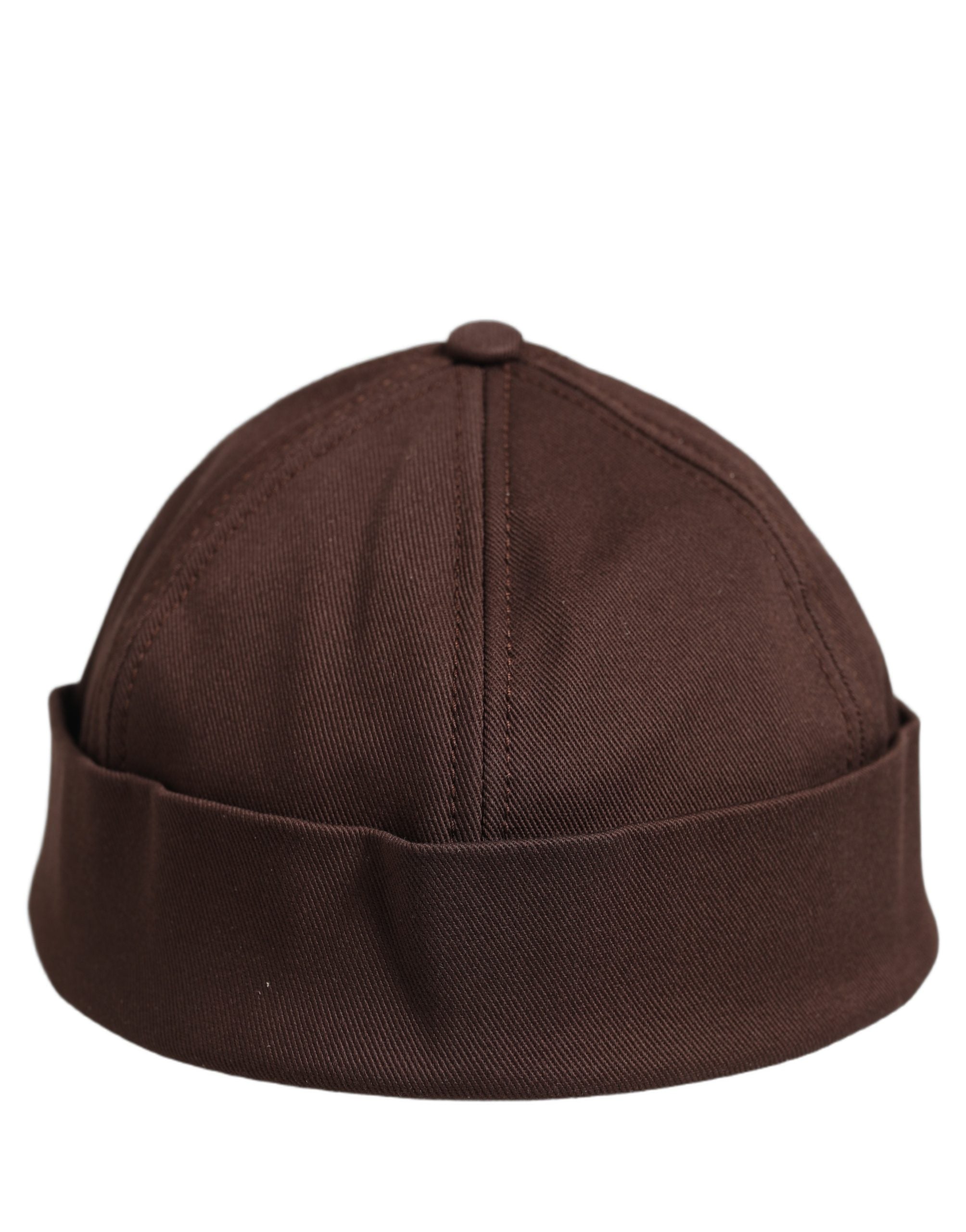 Dolce & Gabbana Men Brown Cotton Docker Capello Brimless Men's Hat