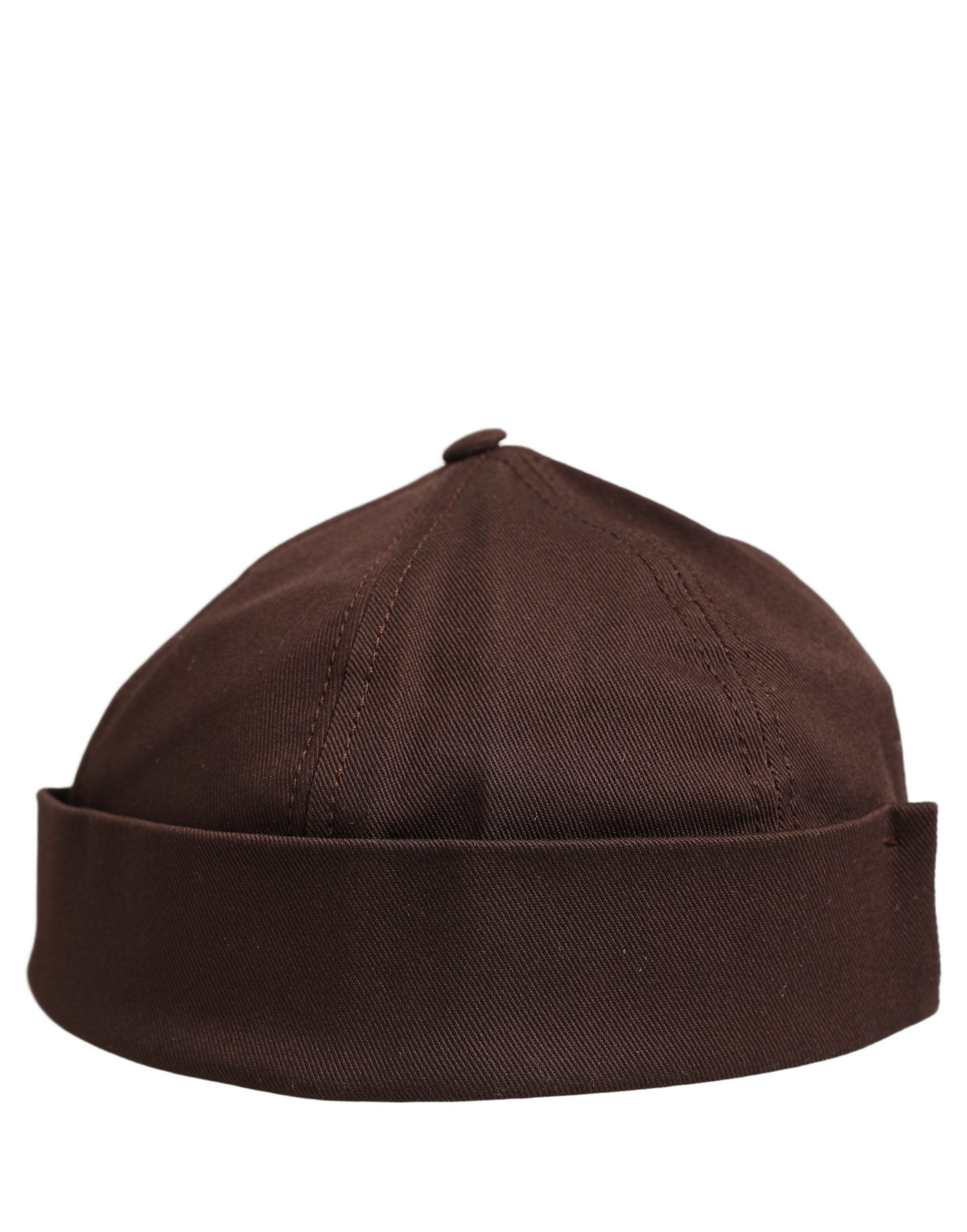 Dolce & Gabbana Men Brown Cotton Docker Capello Brimless Men's Hat