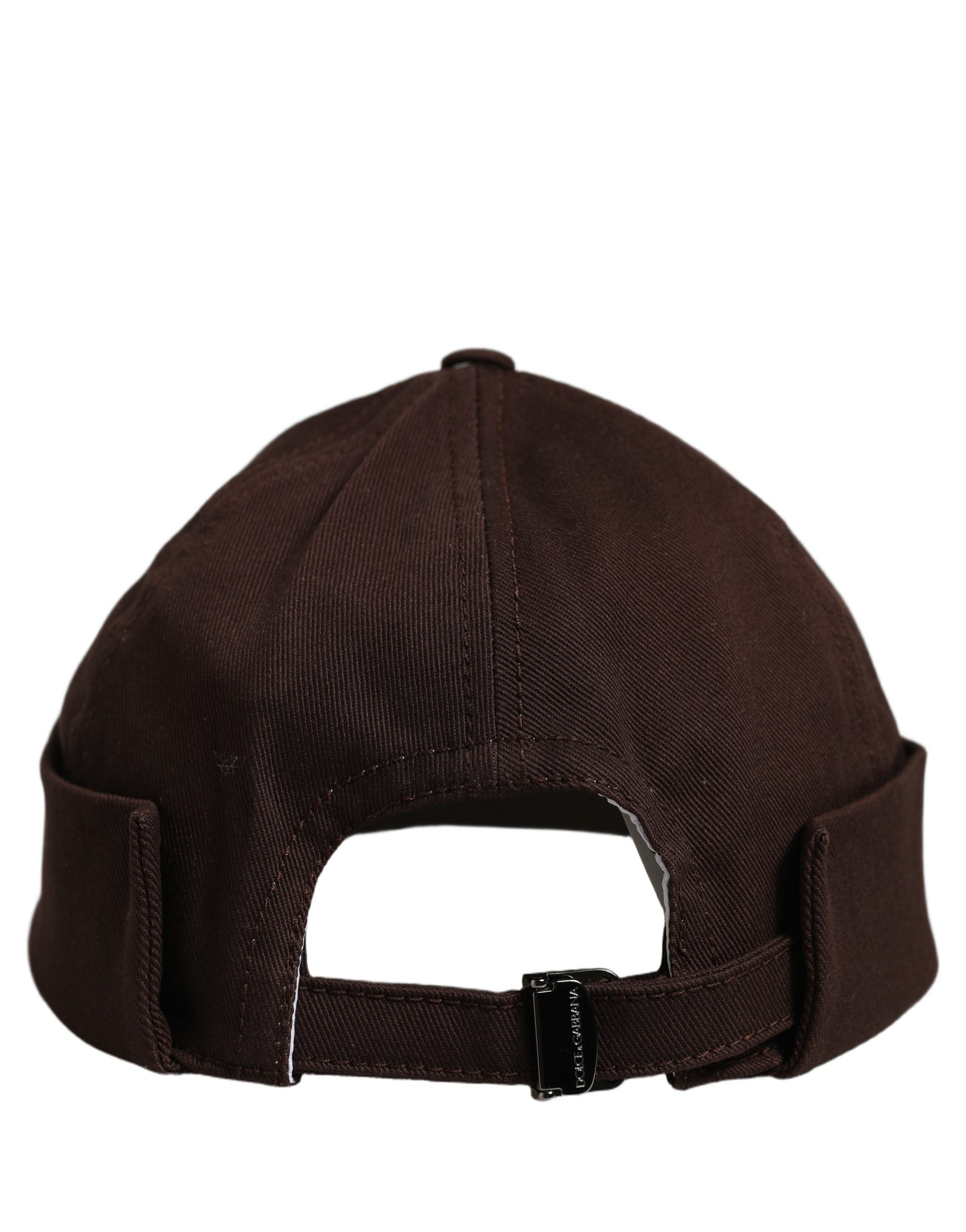 Dolce & Gabbana Men Brown Cotton Docker Capello Brimless Men's Hat