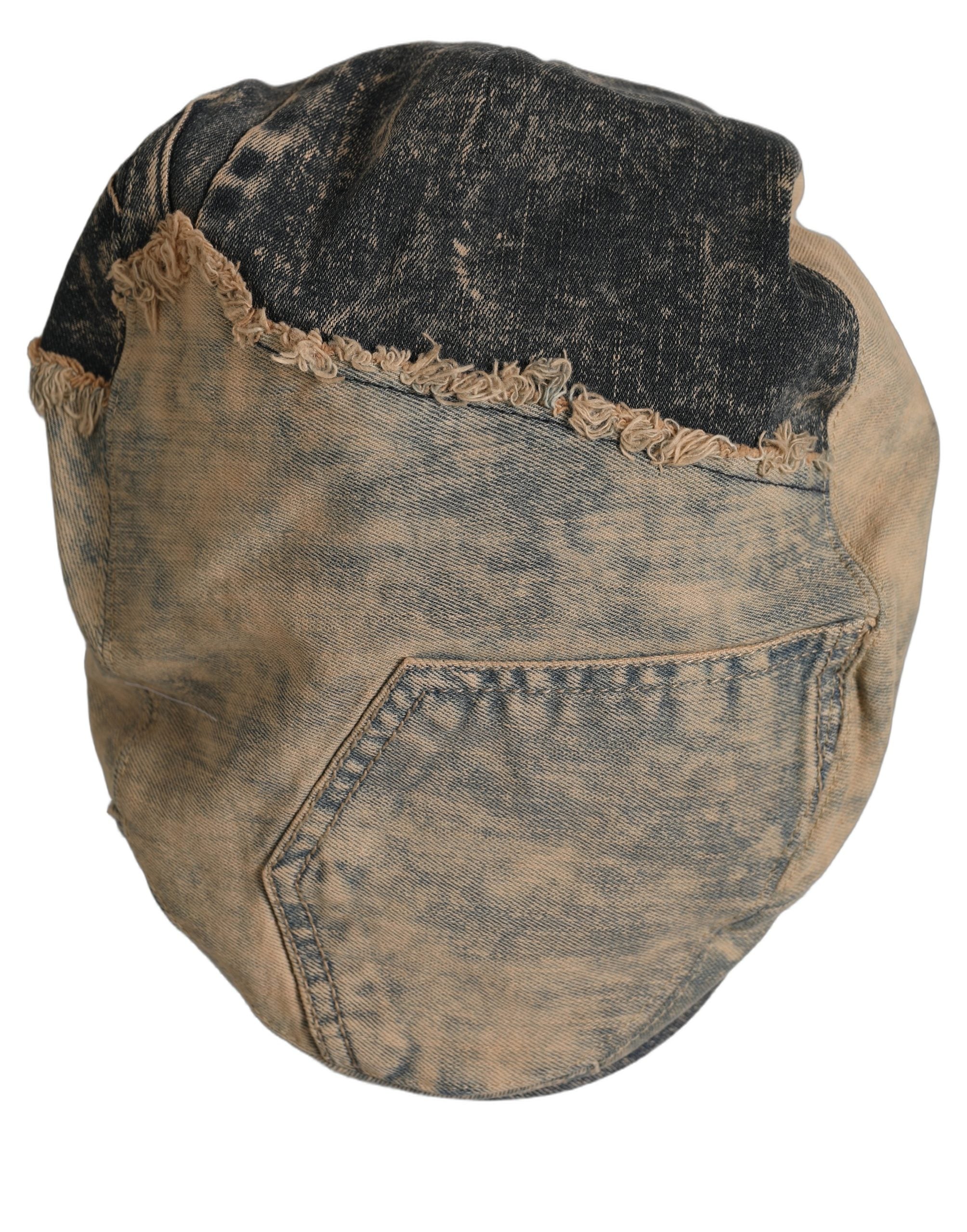 Dolce & Gabbana Brown Cotton Denim Newsboy Capello Cabbie Men's Hat