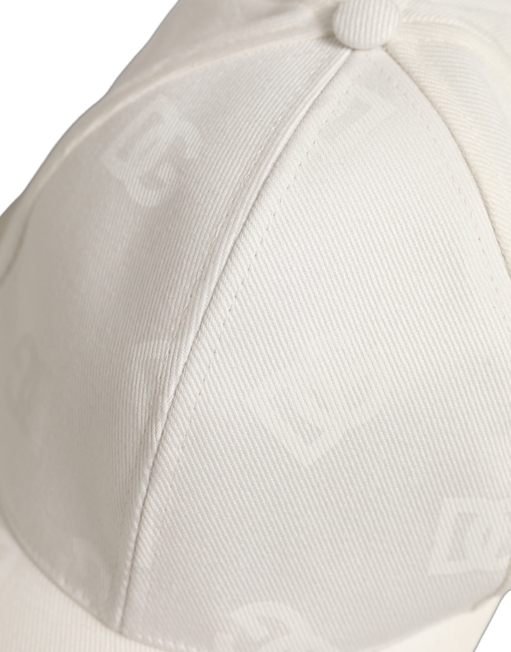 Dolce & Gabbana Men White Cotton Stretch Baseball Capello Men's Hat
