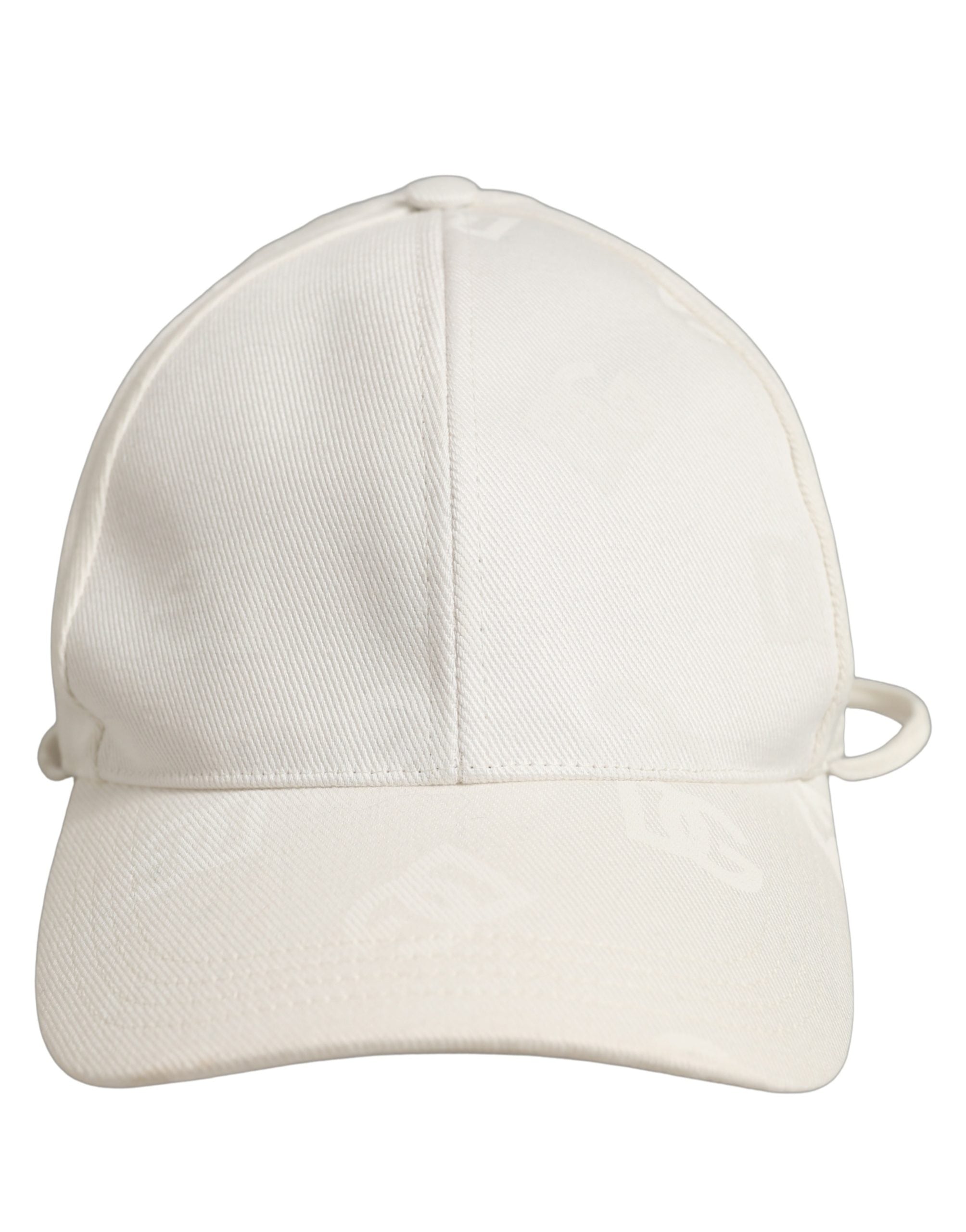Dolce & Gabbana Men White Cotton Stretch Baseball Capello Men's Hat