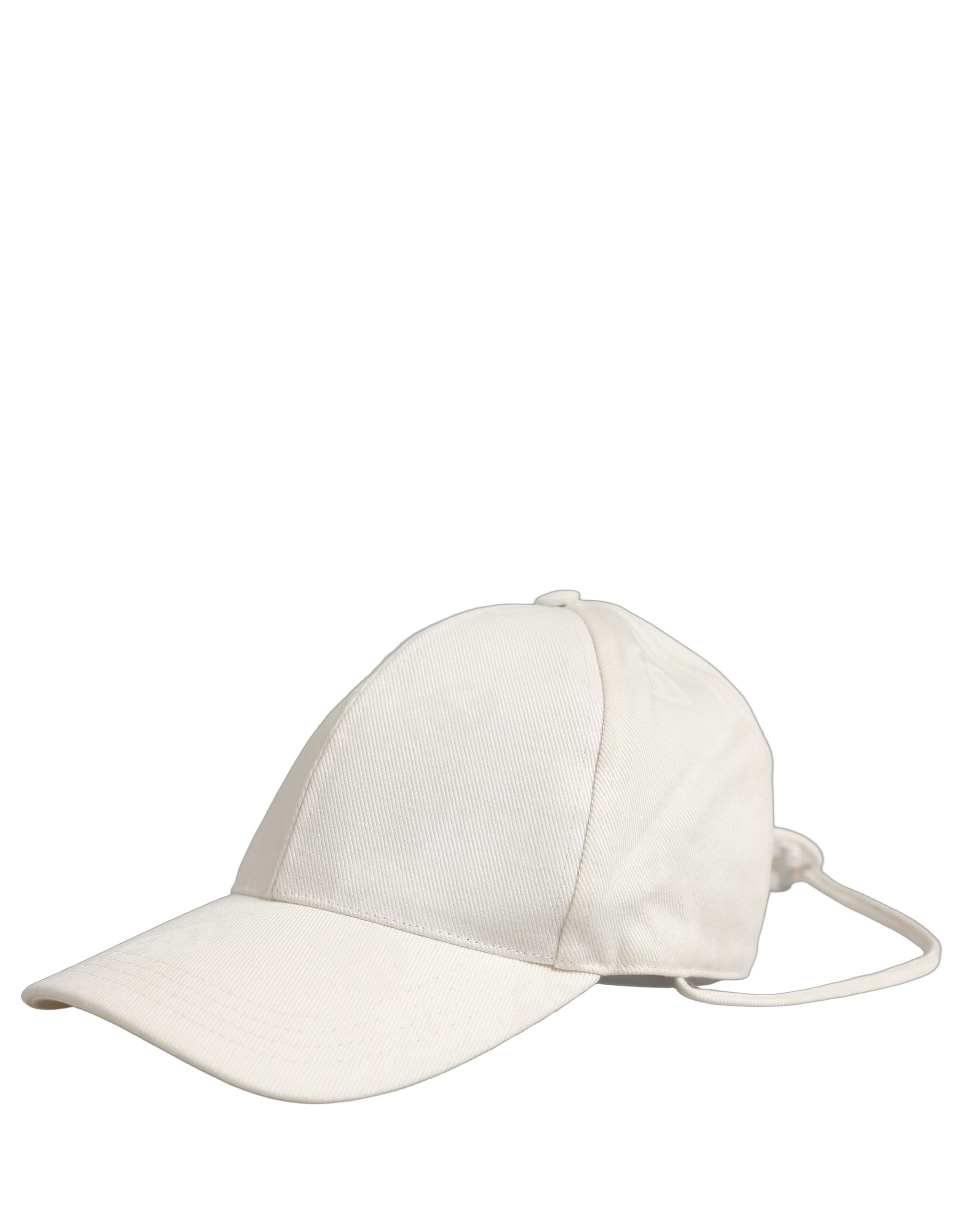 Dolce & Gabbana Men White Cotton Stretch Baseball Capello Men's Hat