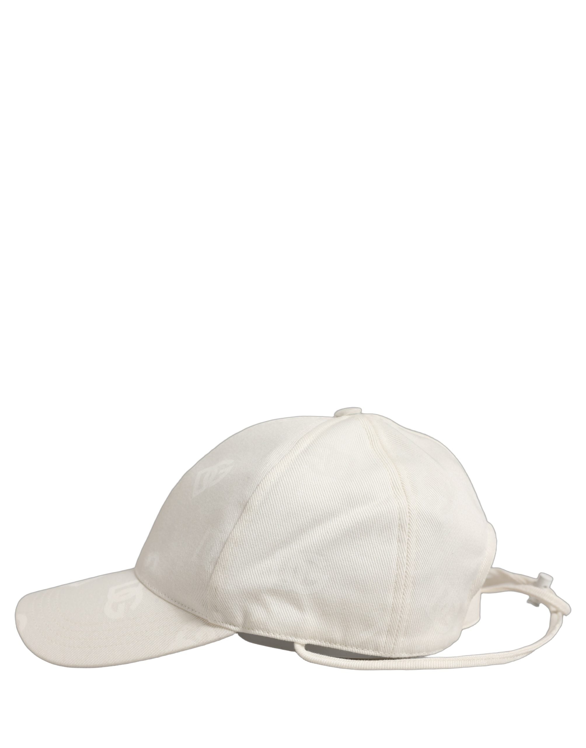 Dolce & Gabbana Men White Cotton Stretch Baseball Capello Men's Hat