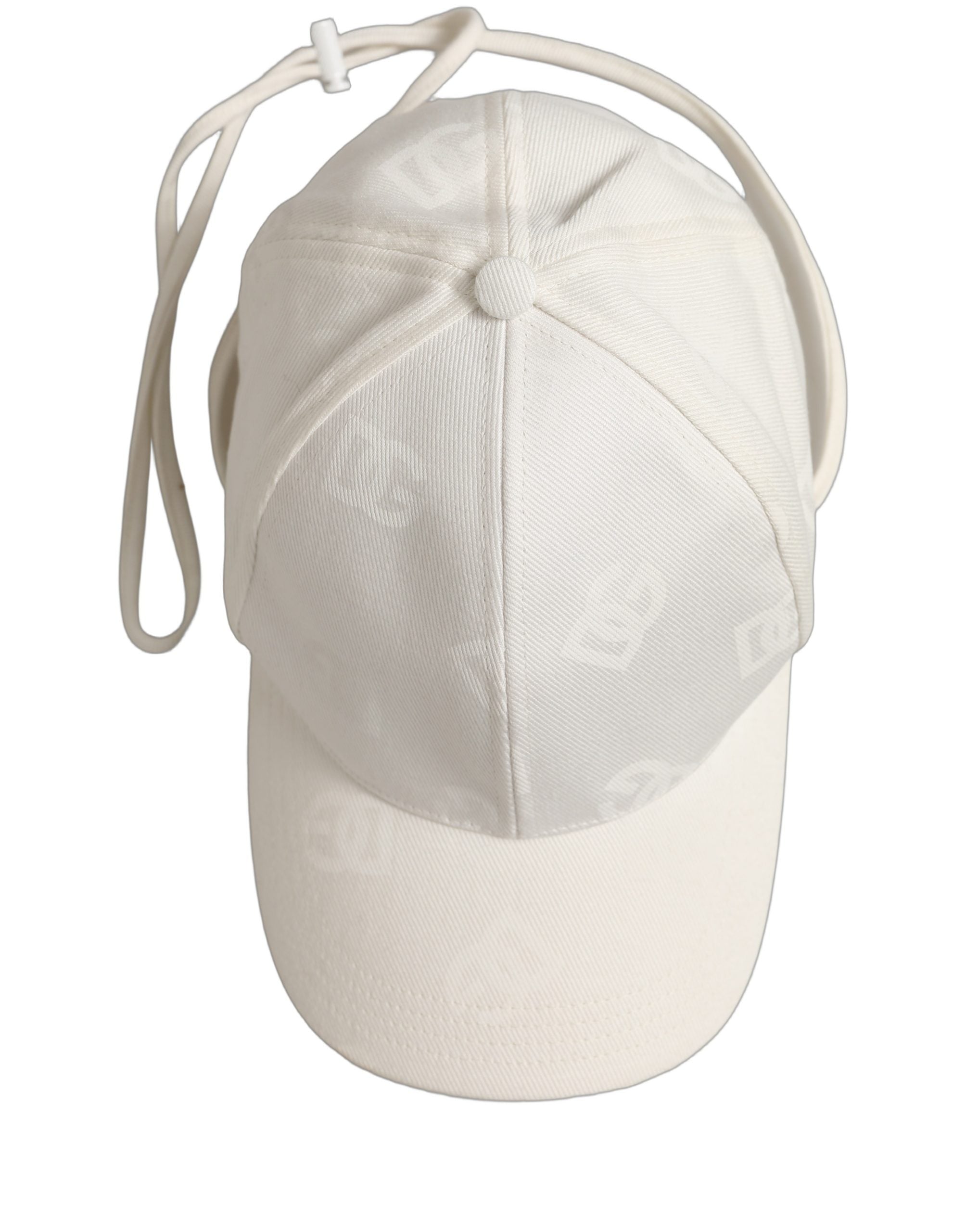 Dolce & Gabbana Men White Cotton Stretch Baseball Capello Men's Hat