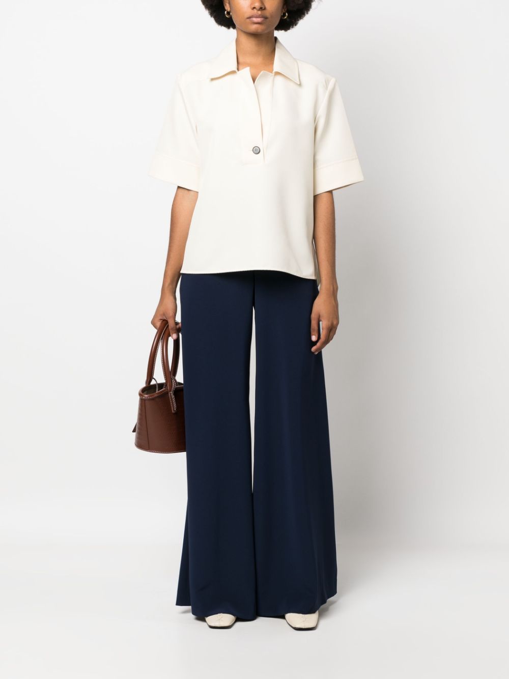Gianluca Capannolo Women's Satin Wide Leg Trousers