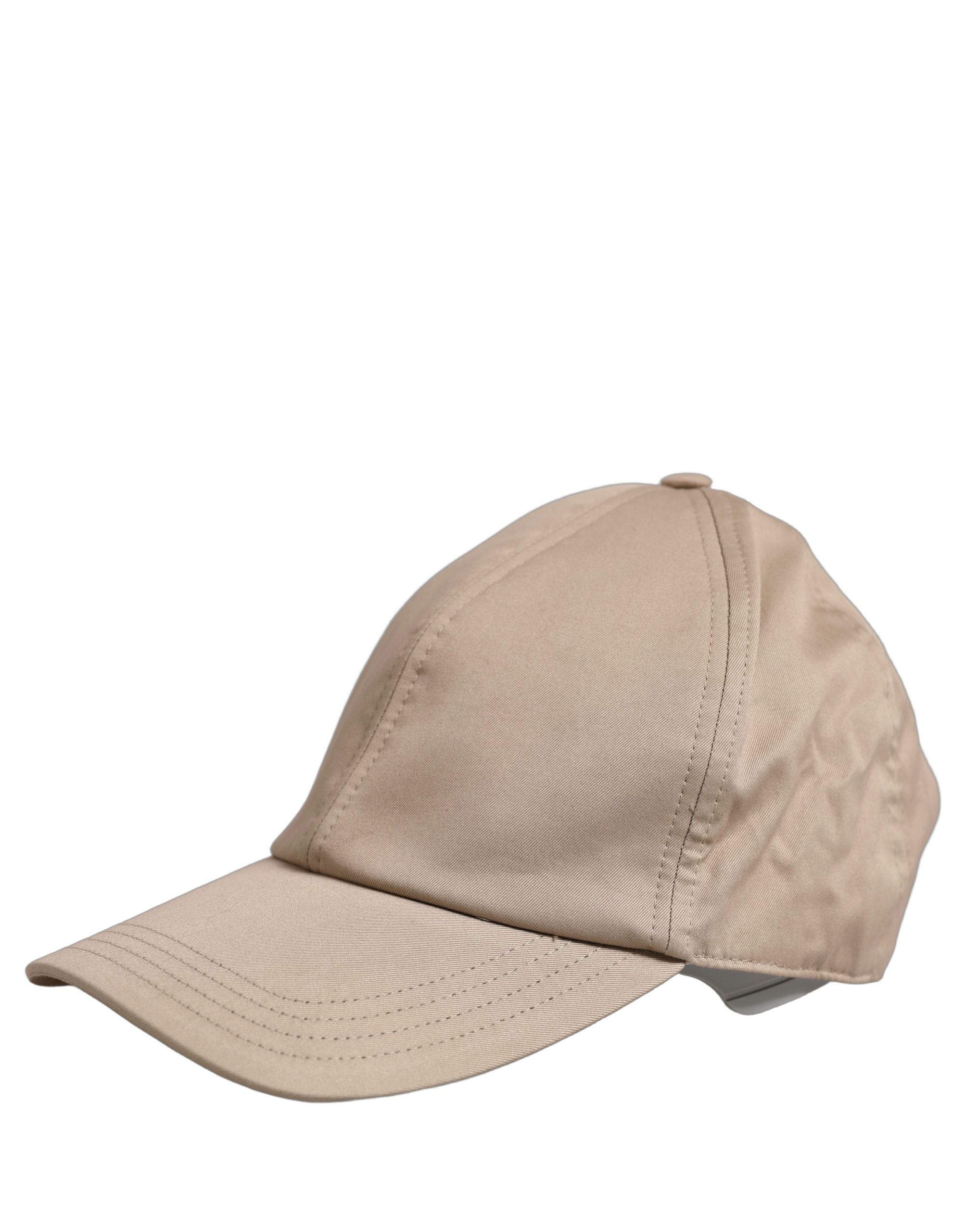 Dolce & Gabbana Men Beige Cotton Stretch Baseball Capello Men's Hat