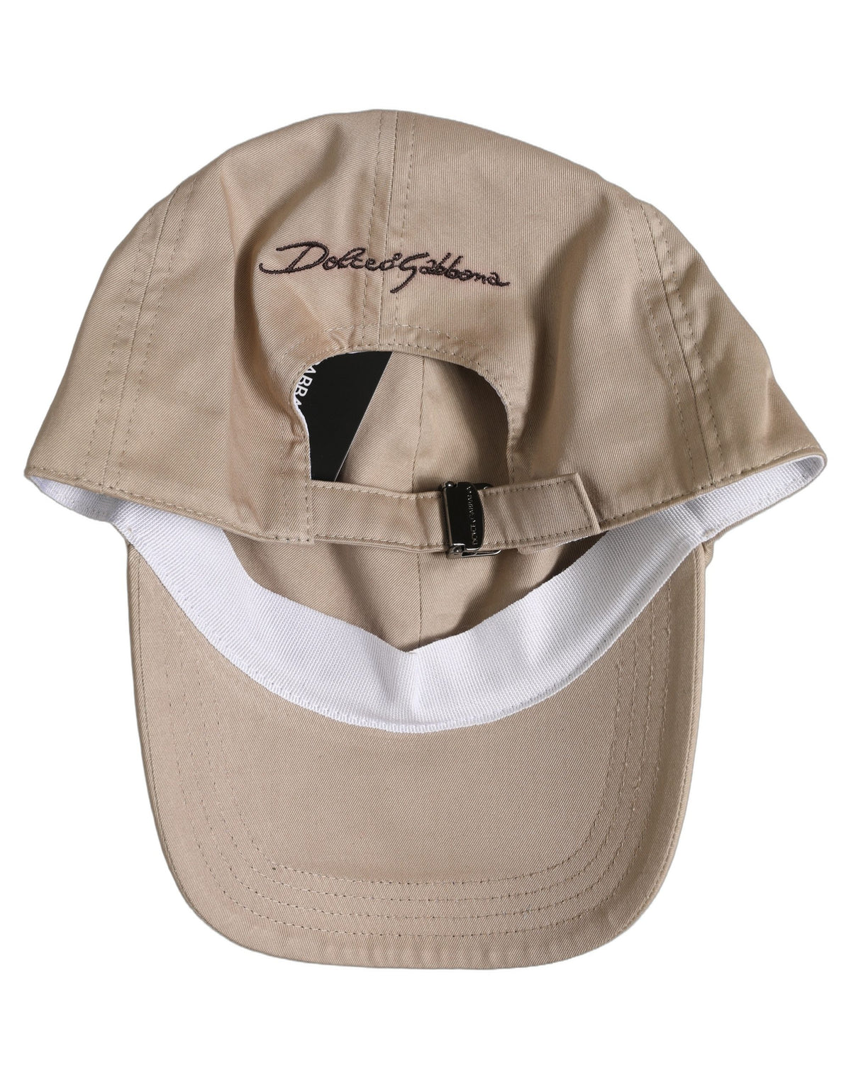 Dolce & Gabbana Men Beige Cotton Stretch Baseball Capello Men's Hat