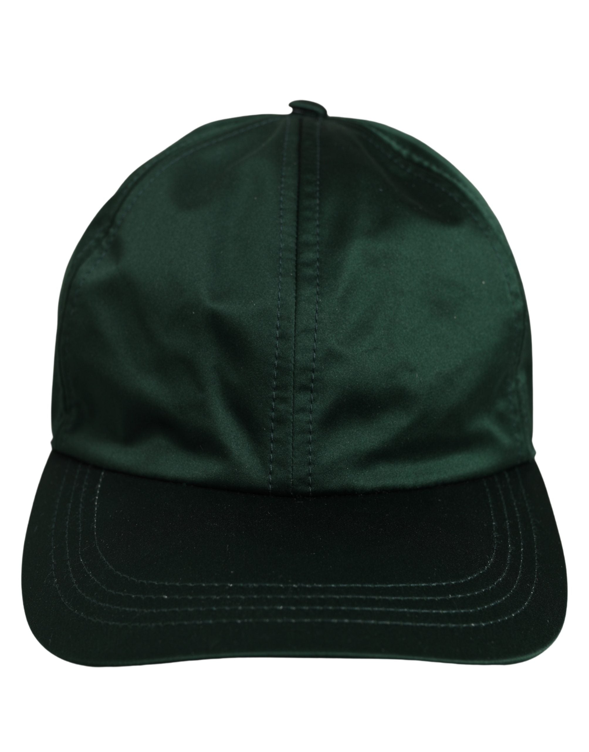 Dolce & Gabbana Men Deep Green Cotton Baseball Cap 6 Panels Men's Hat