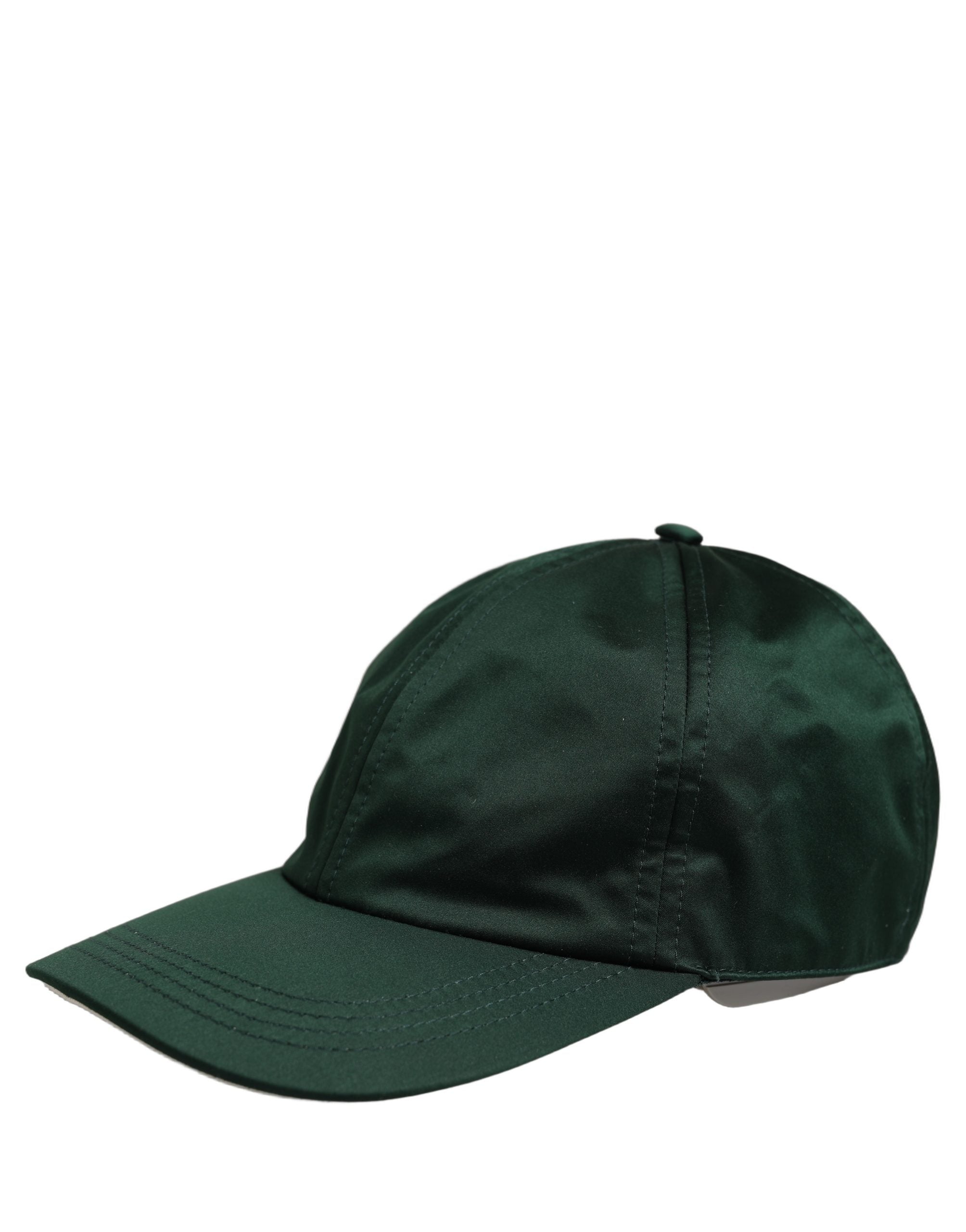 Dolce & Gabbana Men Deep Green Cotton Baseball Cap 6 Panels Men's Hat