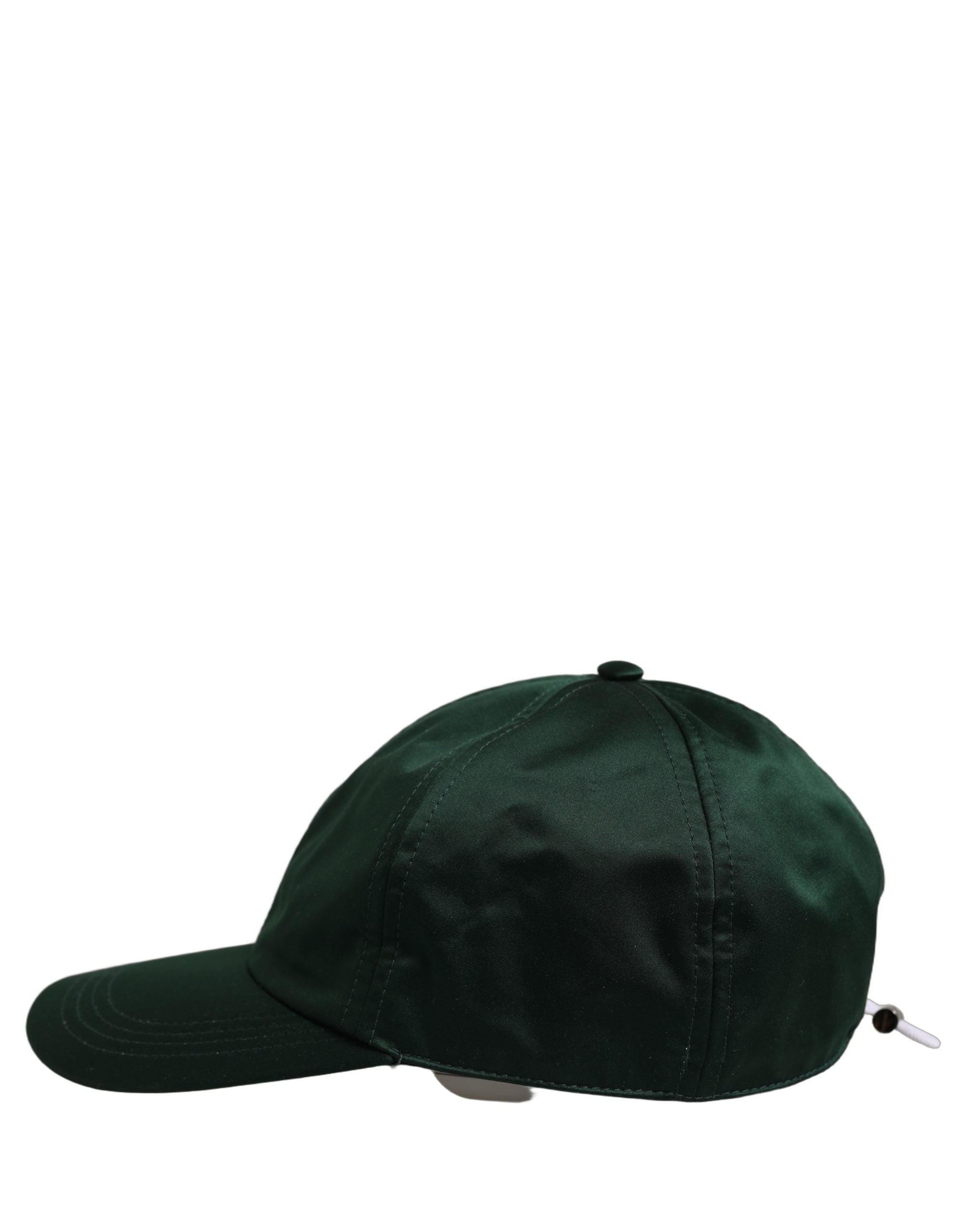 Dolce & Gabbana Men Deep Green Cotton Baseball Cap 6 Panels Men's Hat
