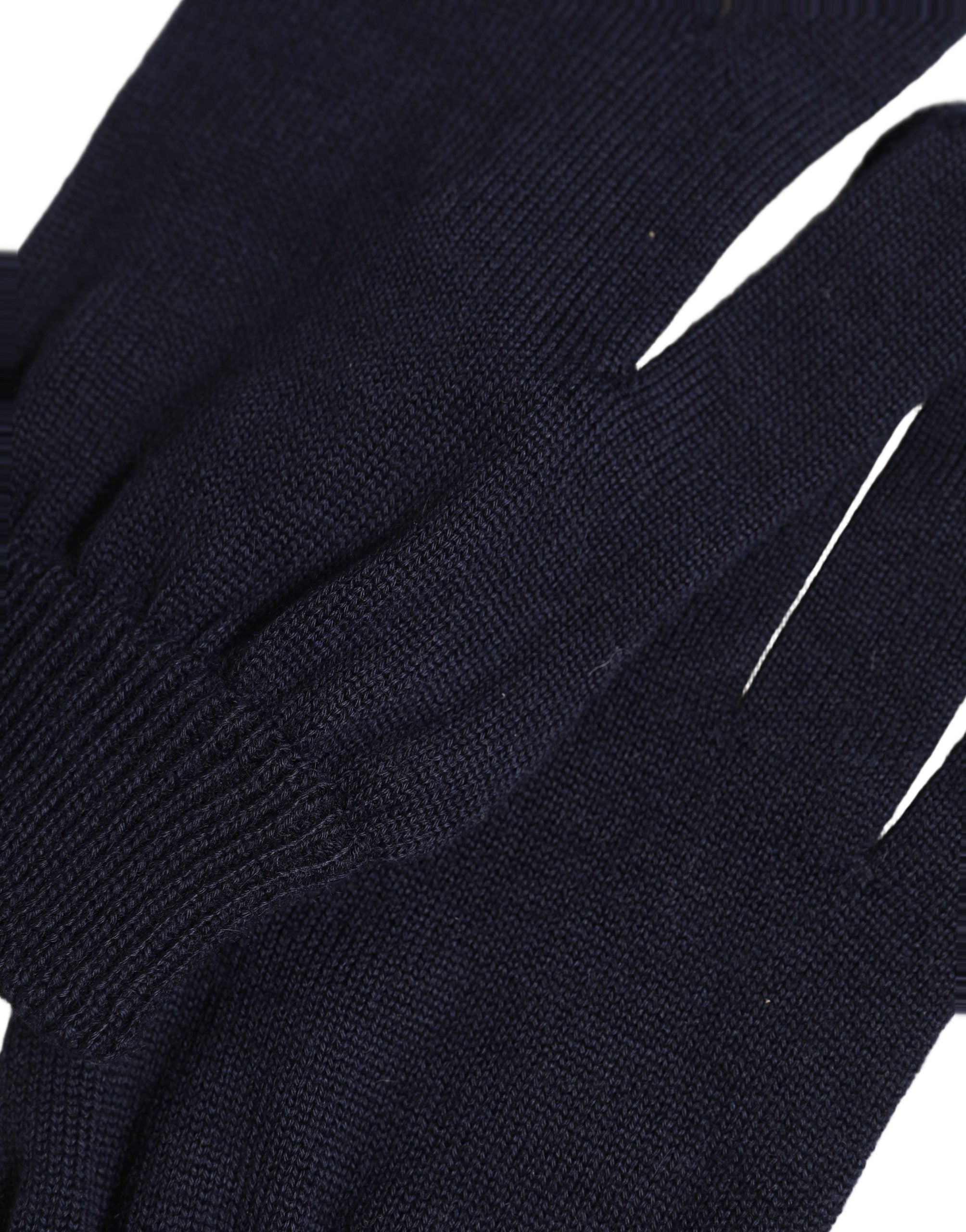 Dolce & Gabbana Men Dark Blue Cashmere Knitted Winter Men's Gloves
