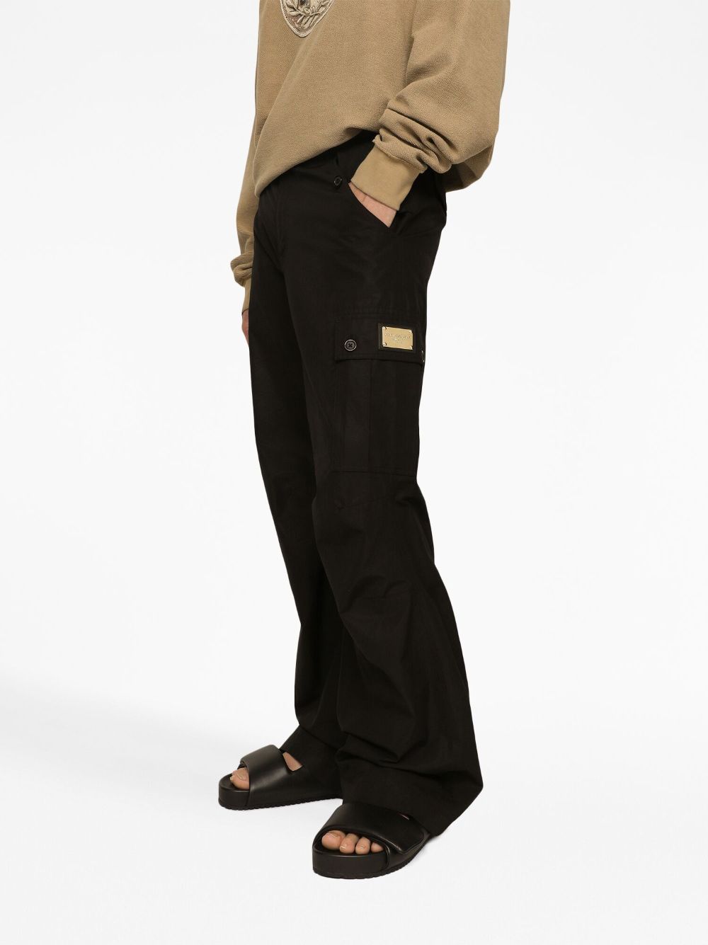 Dolce & Gabbana Men's Cargo With Logo Plaque